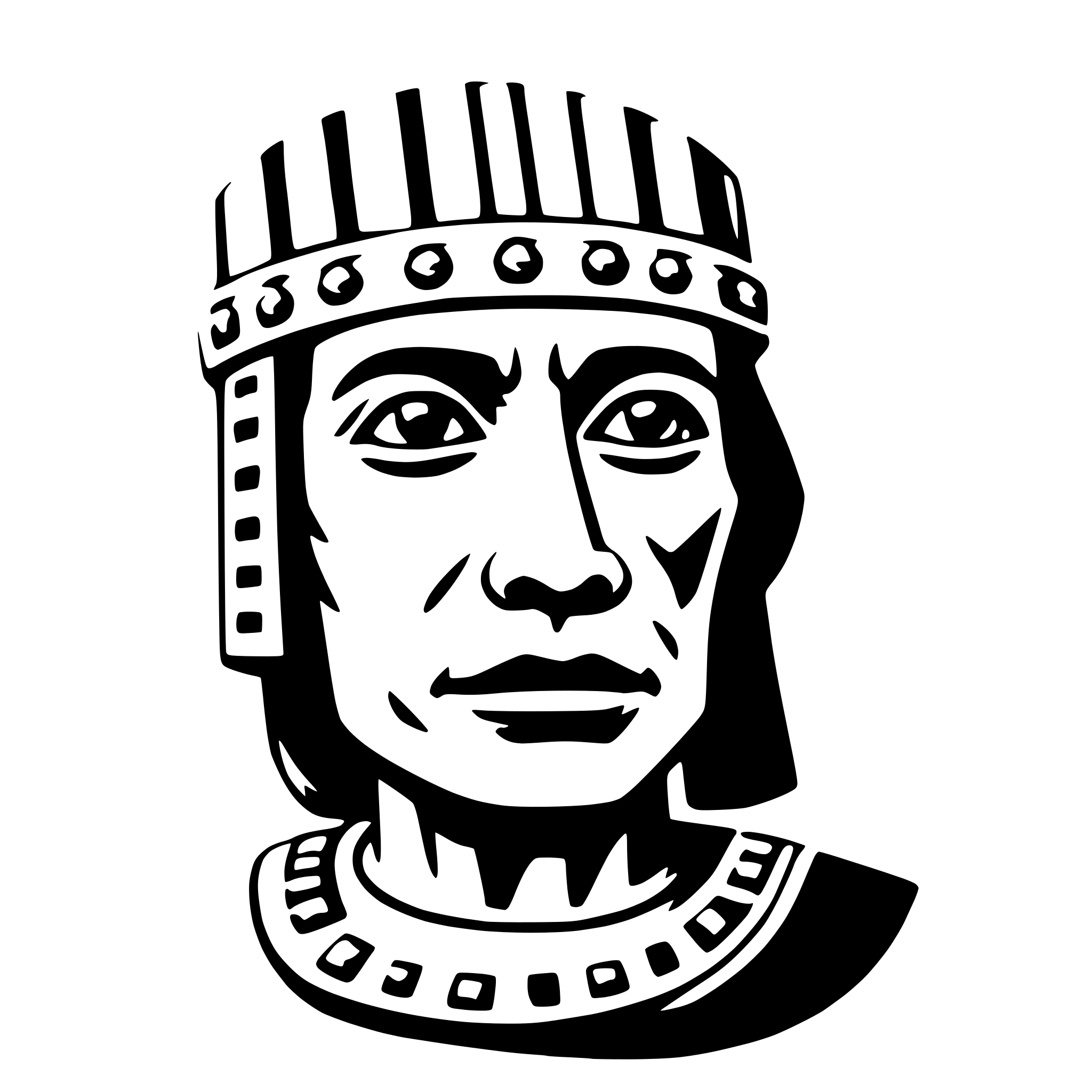 AI-generated SVG of 'xipe totec'