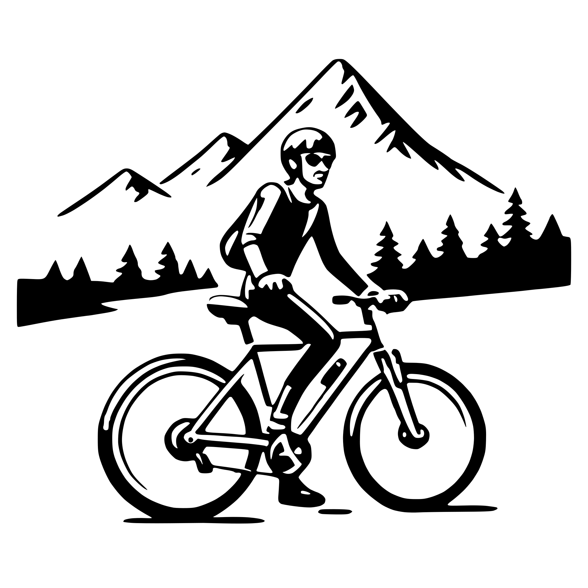 AI-generated SVG of a mountain bike