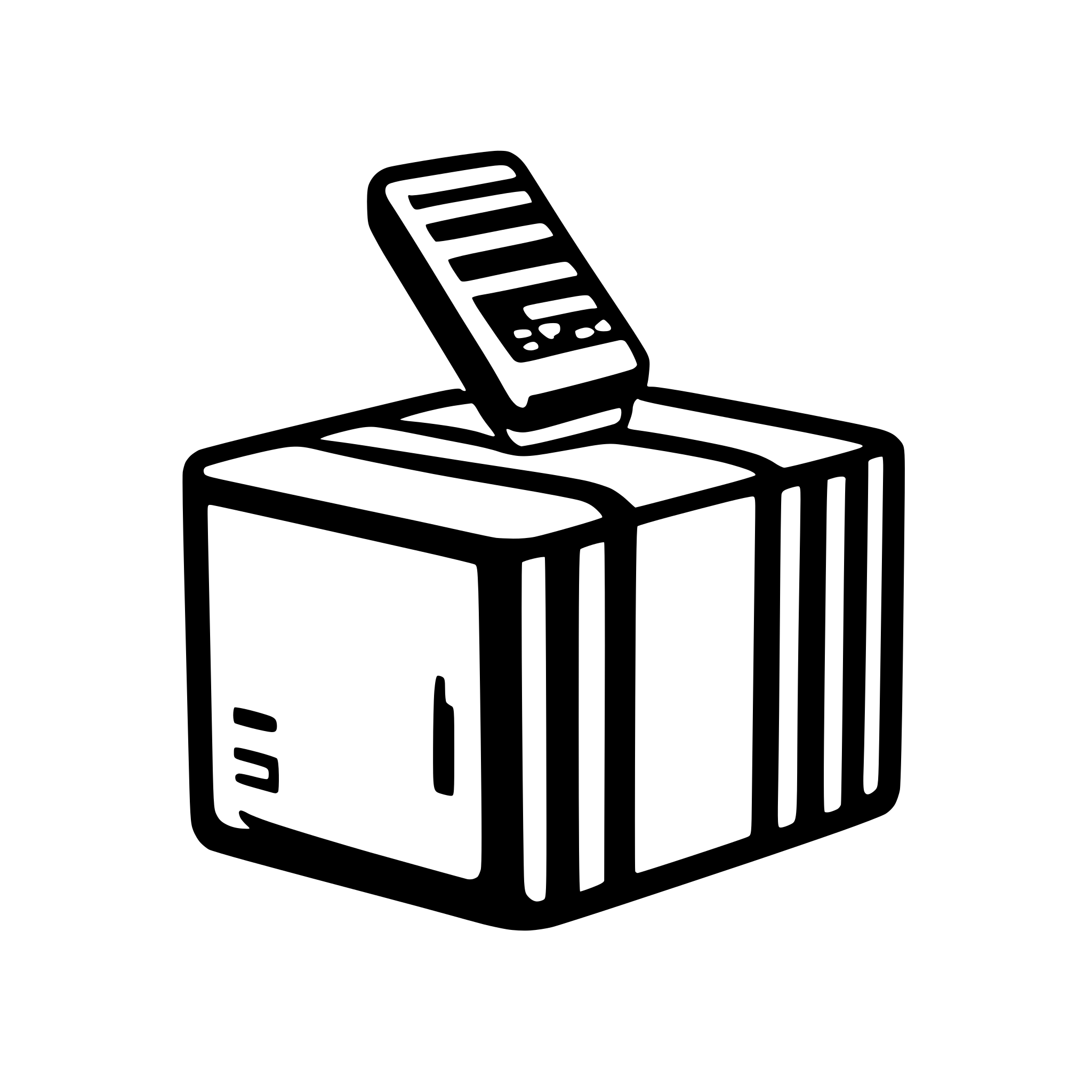 AI-generated SVG of 'a barcodescanner scanning a parcel'