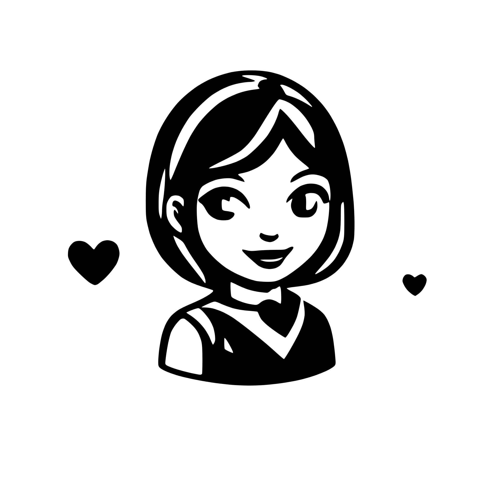 AI-generated SVG of a red heart whispering icon