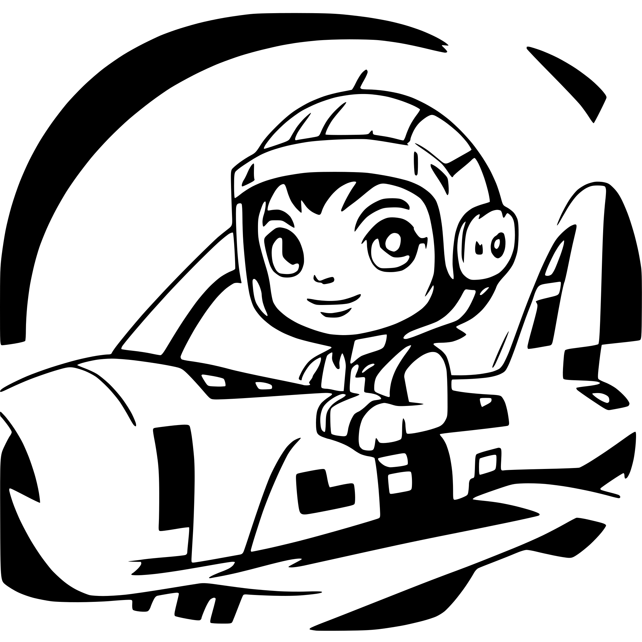 AI-generated SVG of a plane with a cut boy in the cockpit