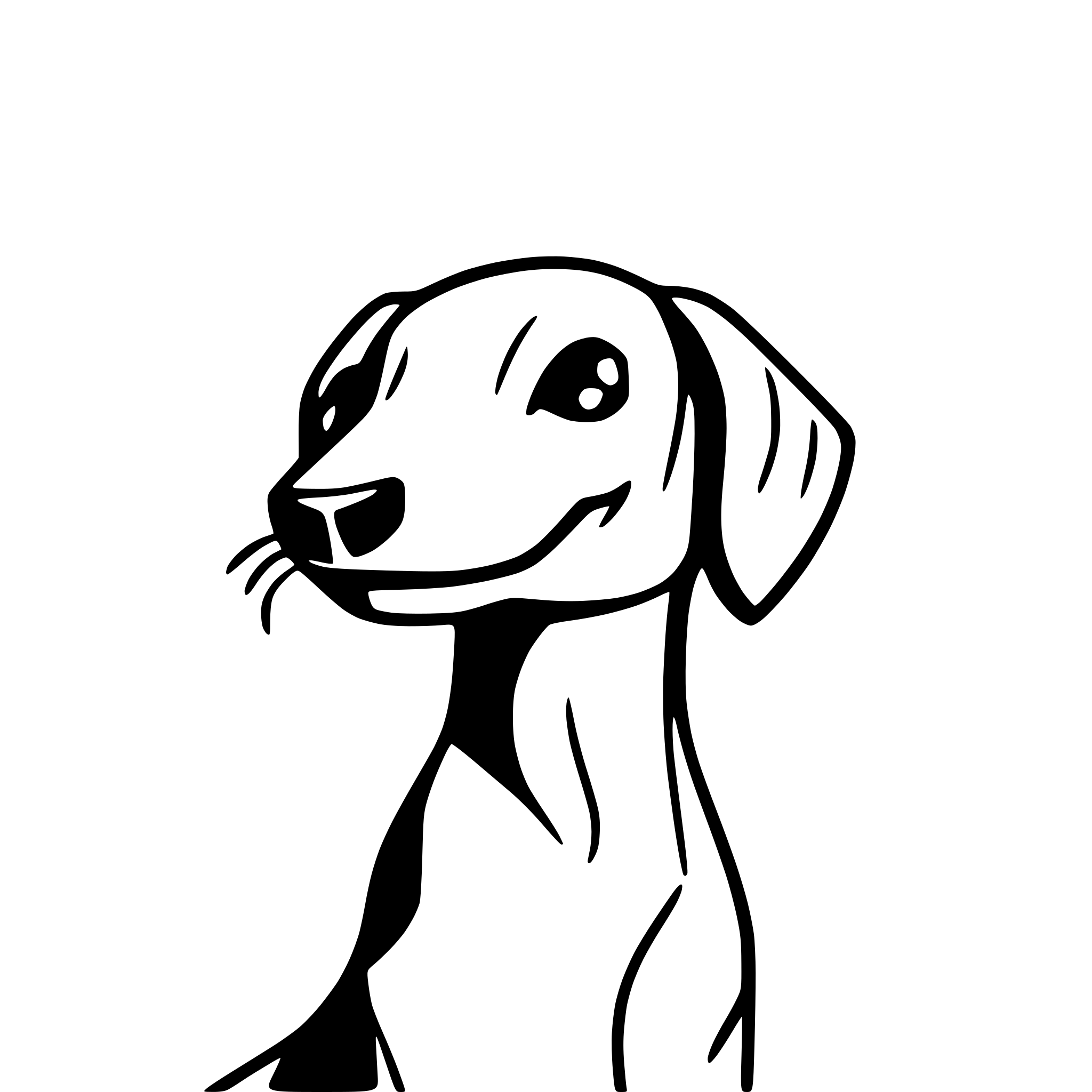 AI-generated SVG of a Single continuous line drawing dachshund