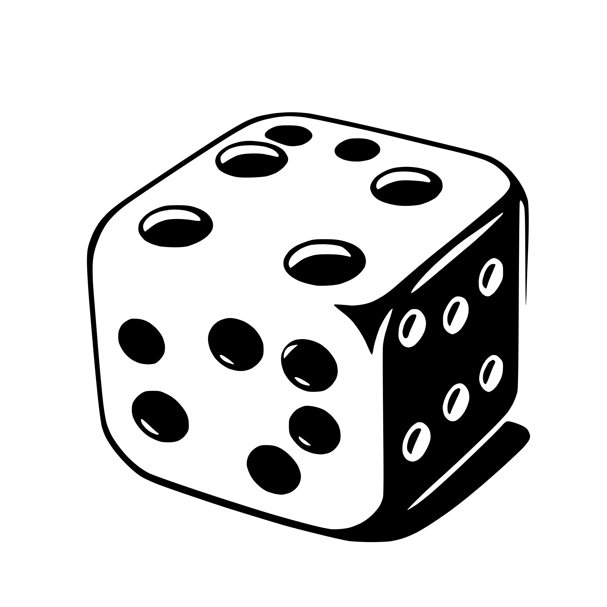 AI-generated SVG of a dice