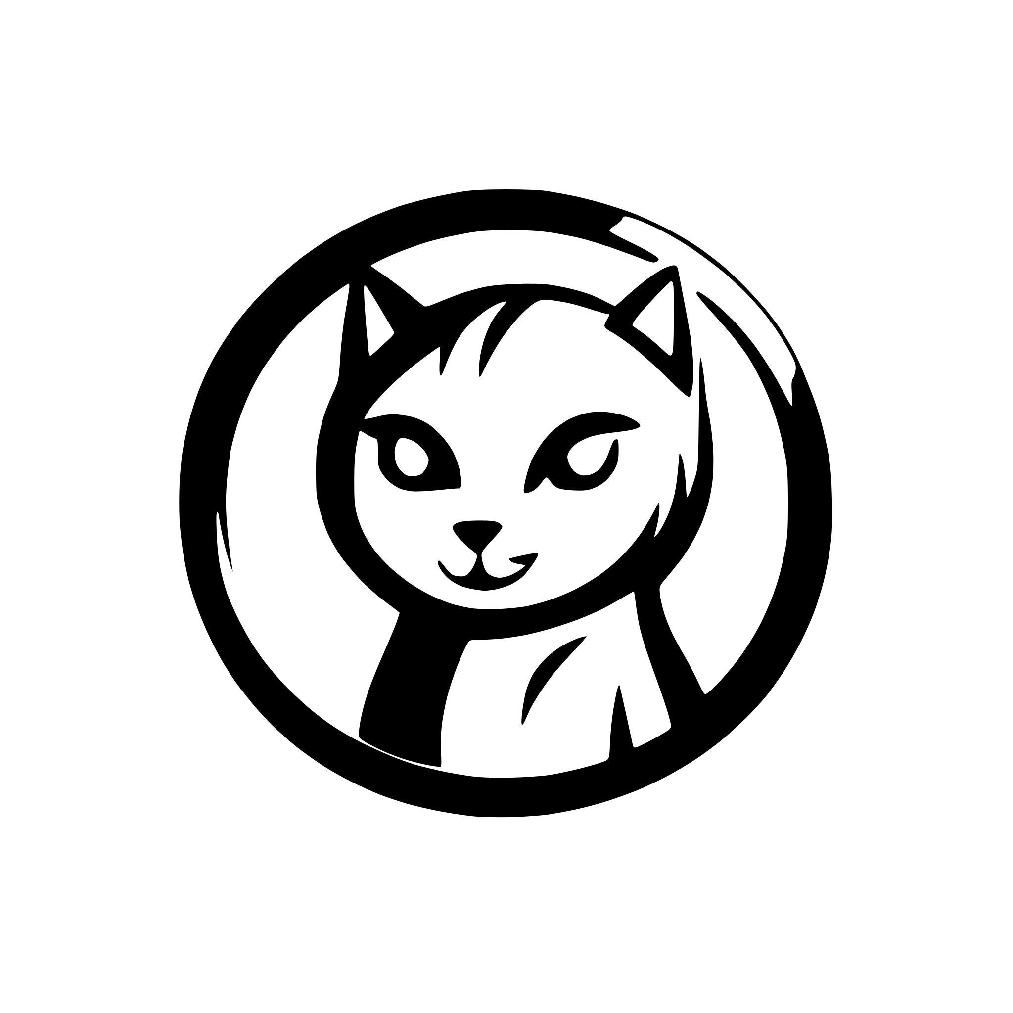 AI-generated SVG of 'cat head inside circle'
