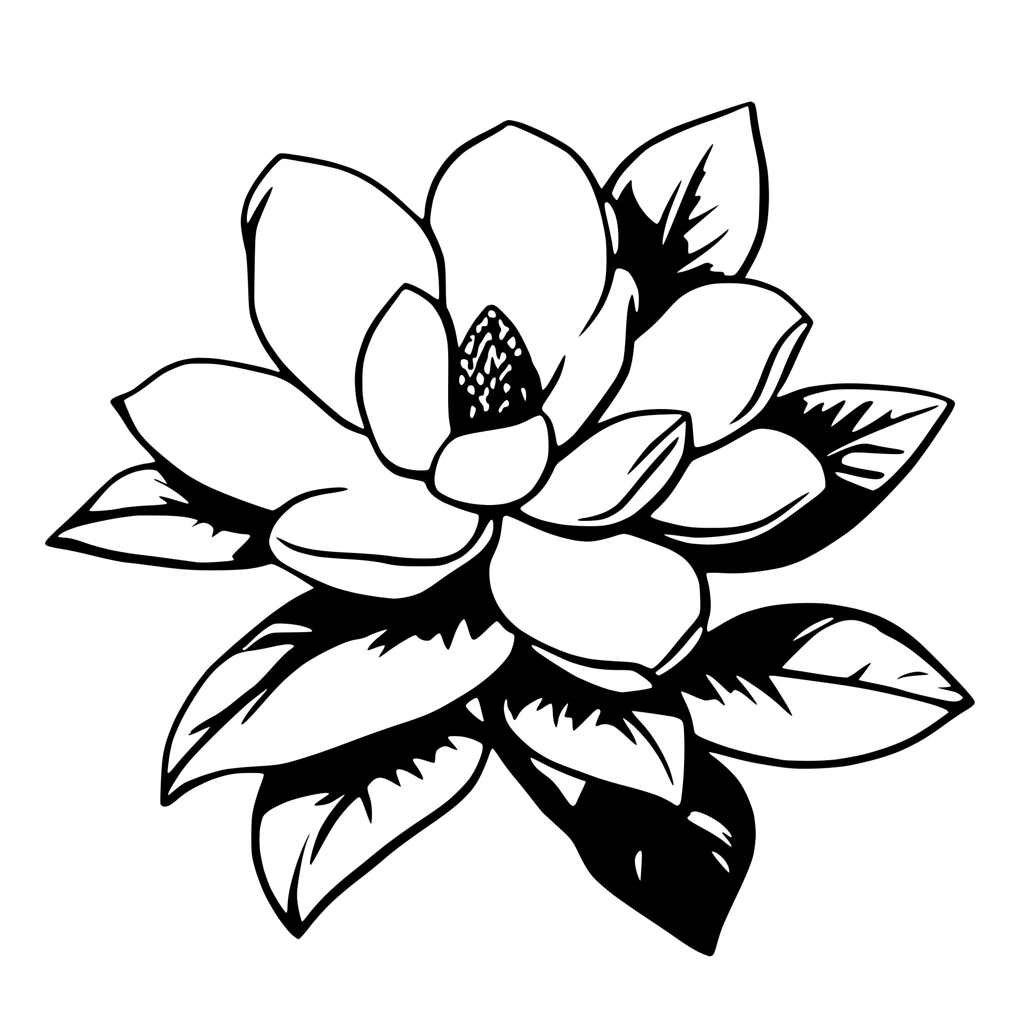 AI-generated SVG of 'magnolia'