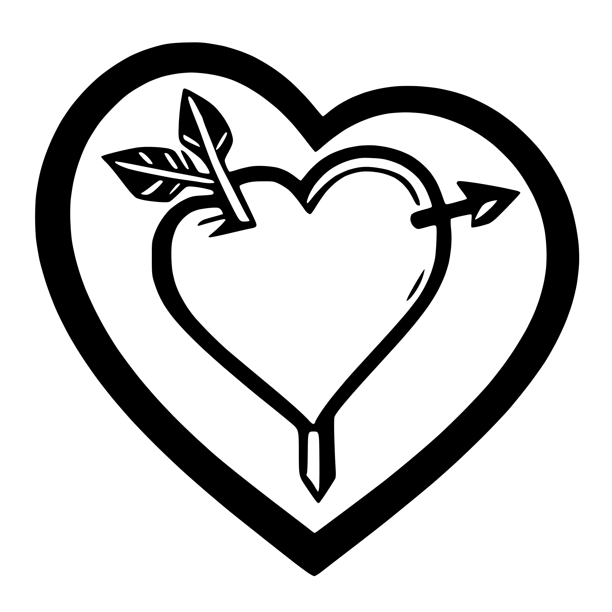 AI-generated SVG of 'heart and arrow'