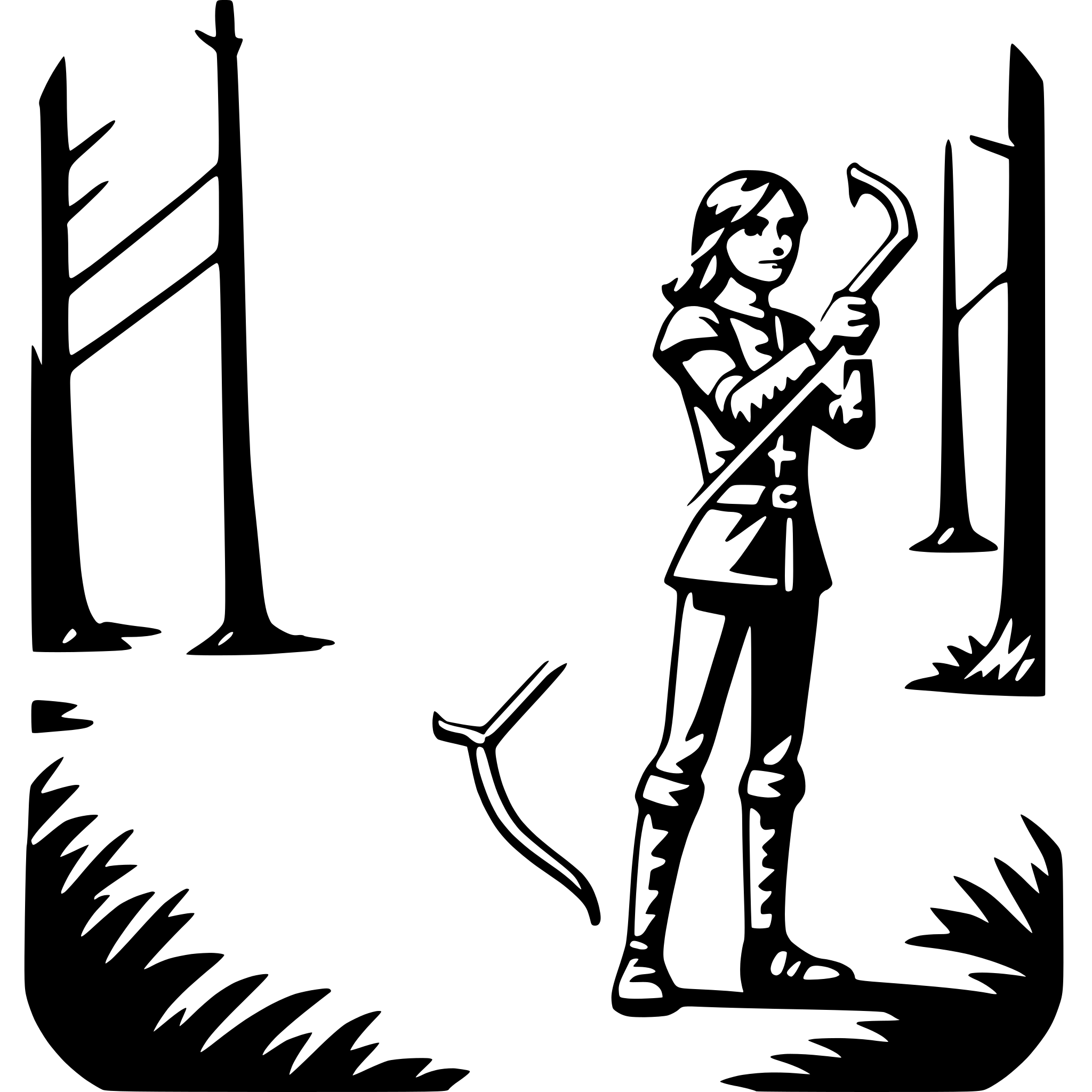 AI-generated SVG of a archery in forest
