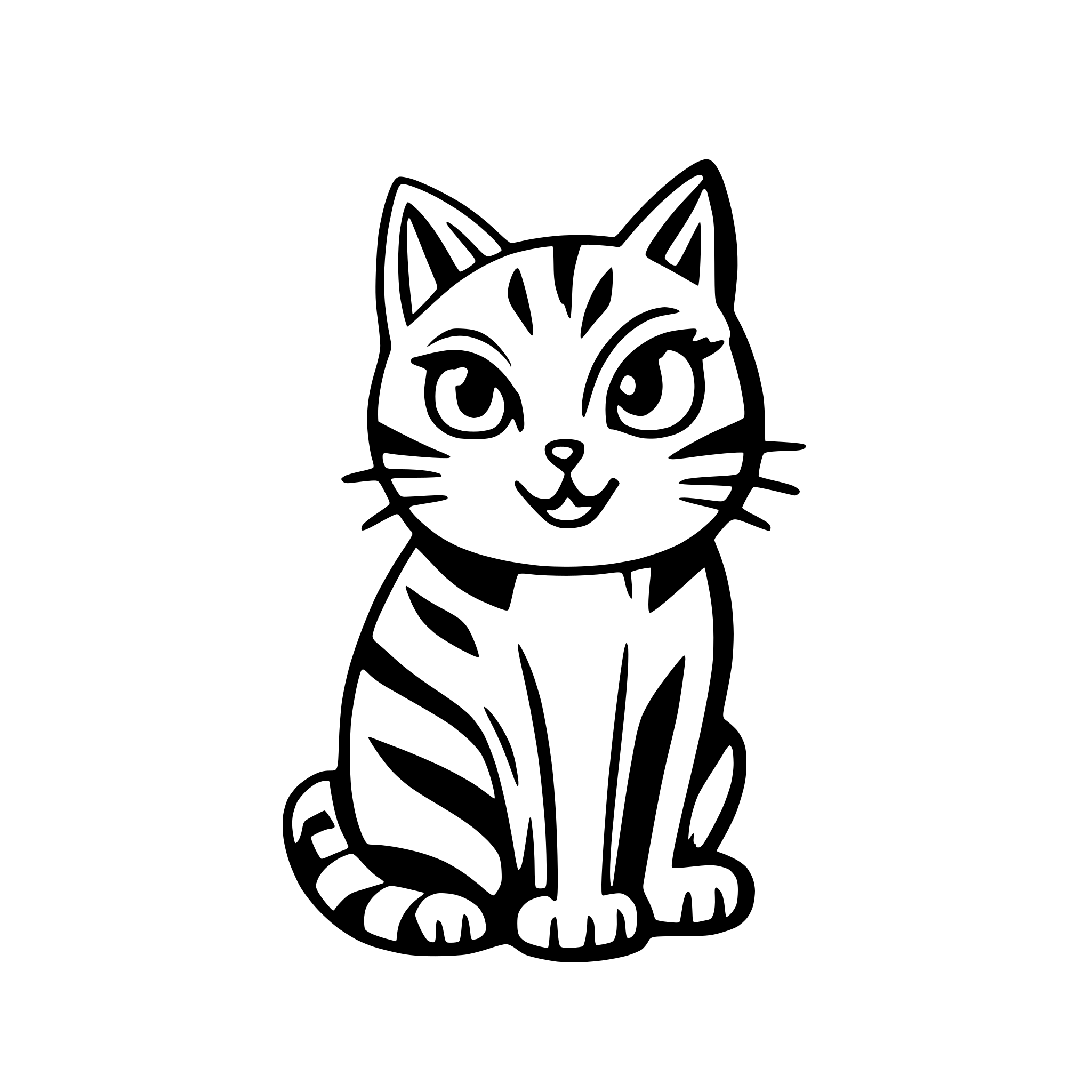 AI-generated SVG of a Cut cat cartoon style