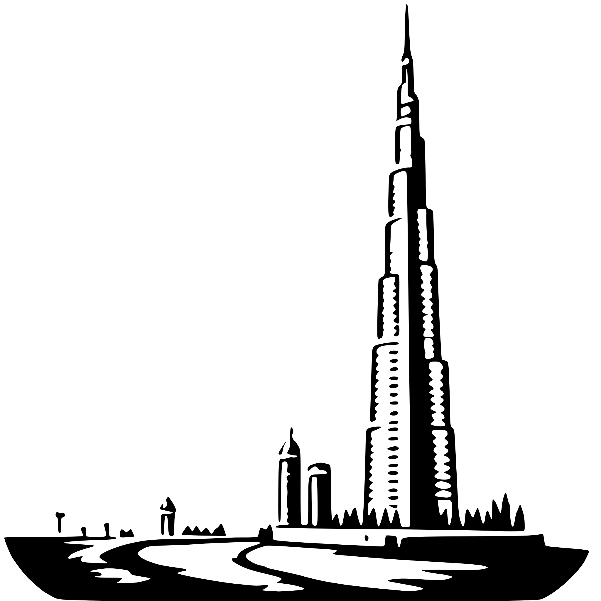 AI-generated SVG of a burj khalifa