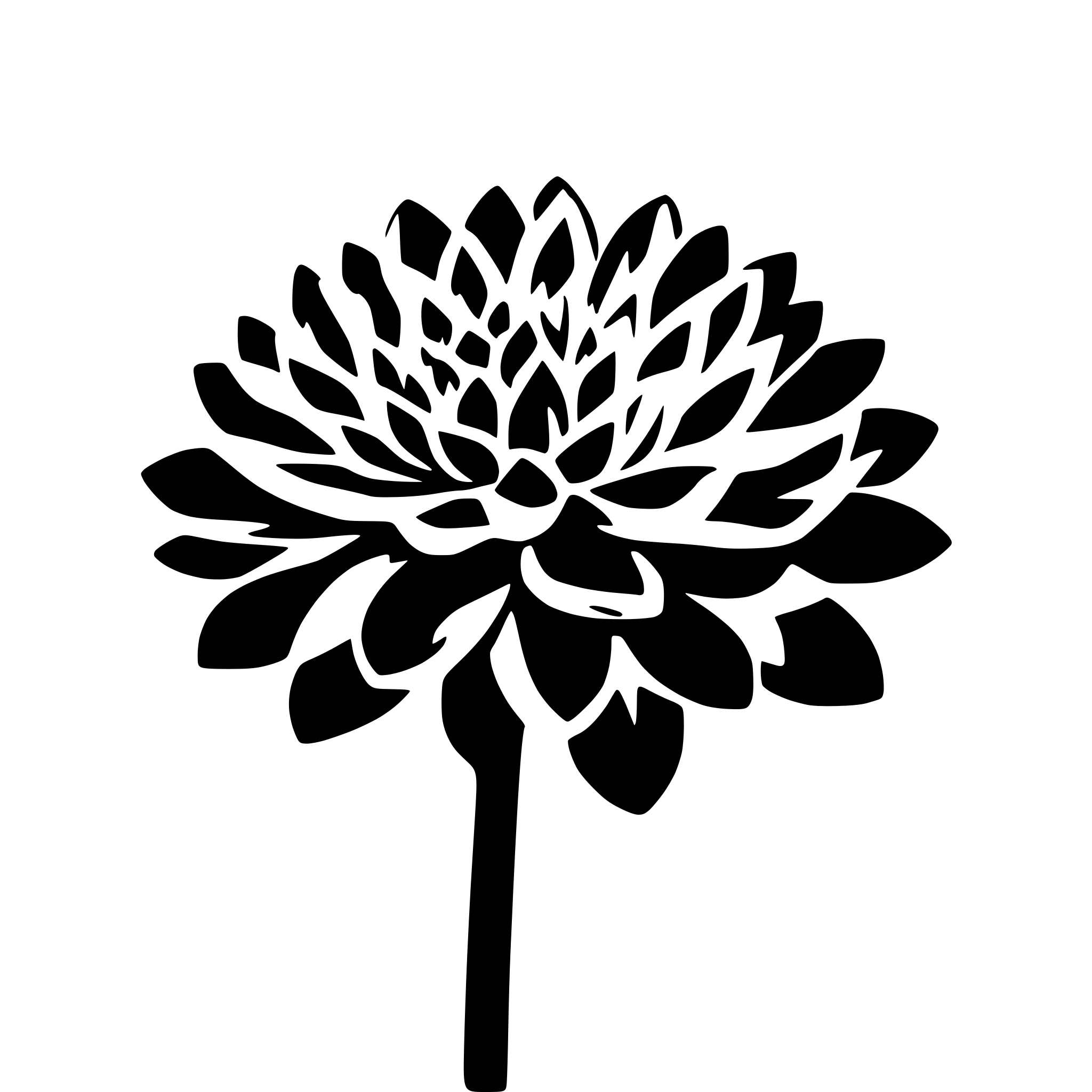 AI-generated SVG of 'Dahlia flower'
