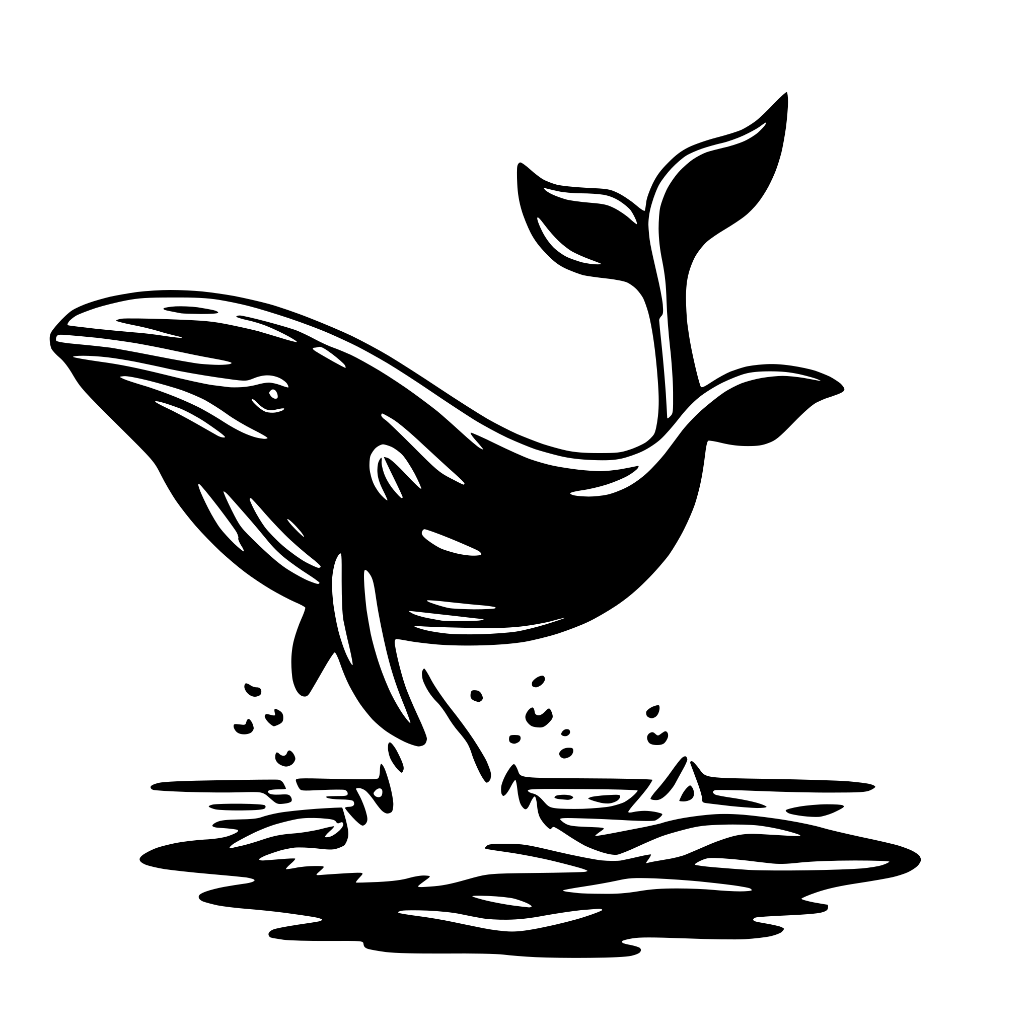 AI-generated SVG of 'whale with spout'