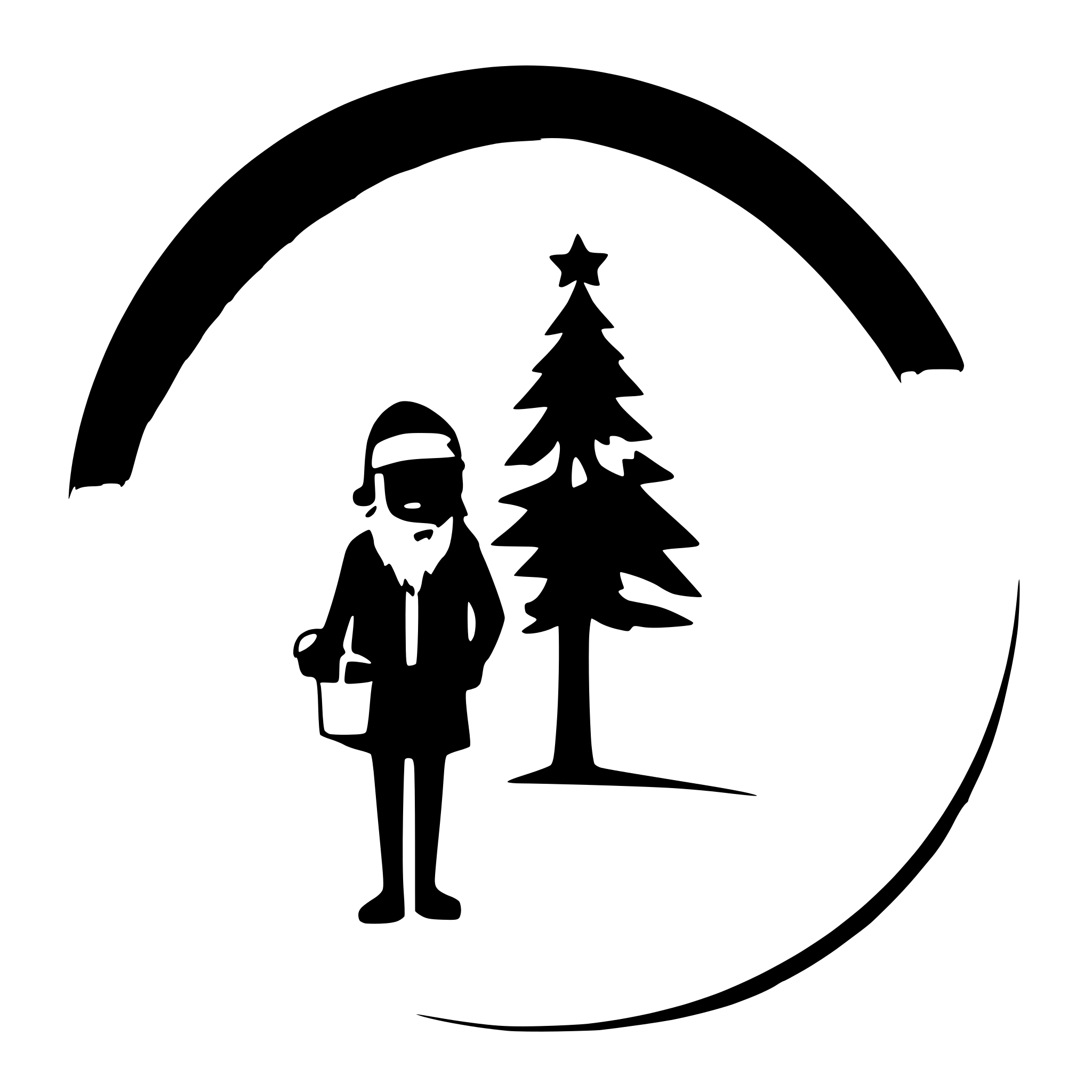 AI-generated SVG of a christmas tree with santa