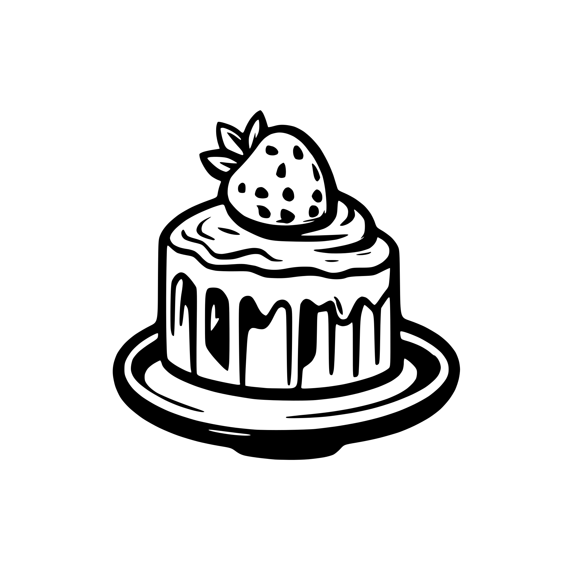 AI-generated SVG of 'strawberry cake'