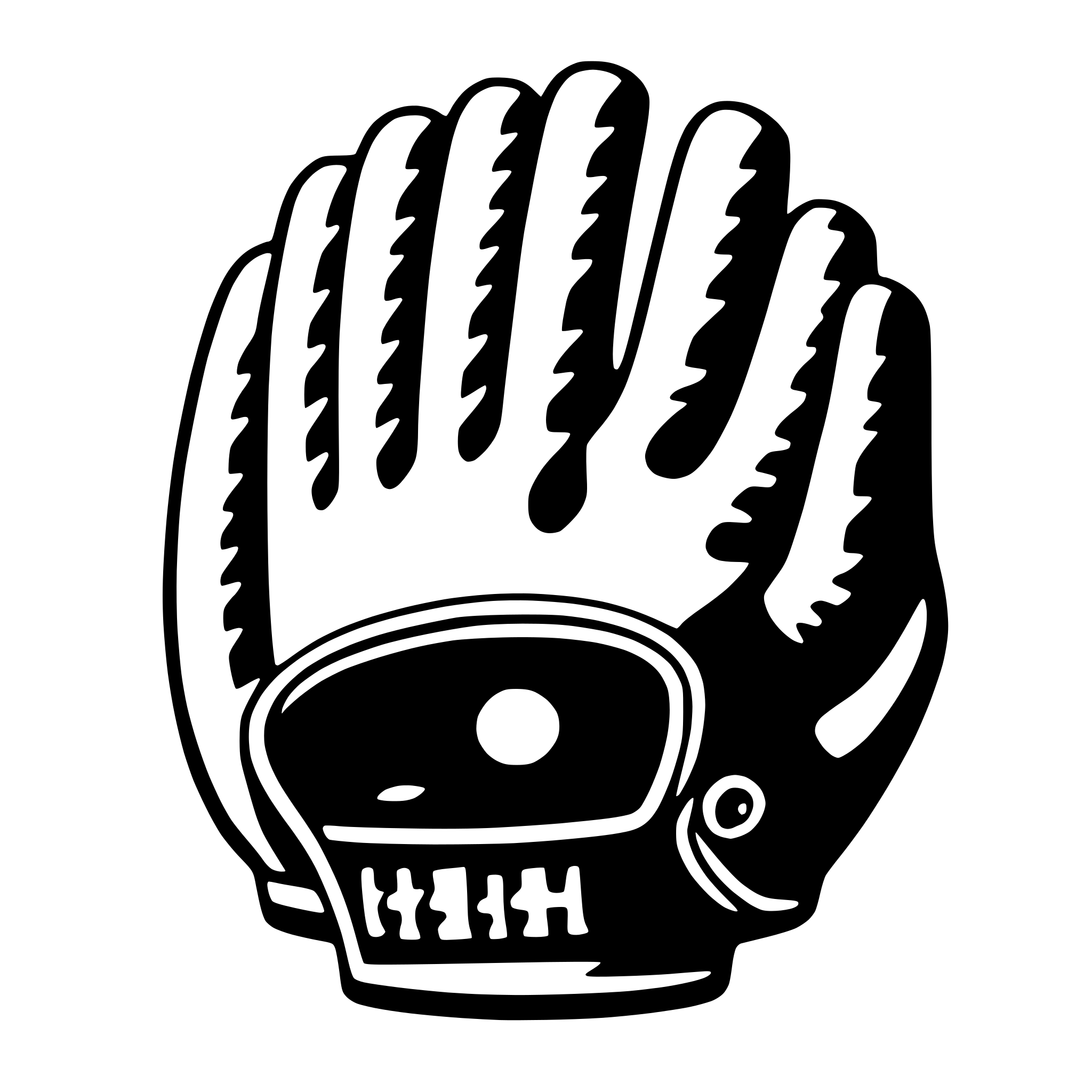 AI-generated SVG of a baseball glove