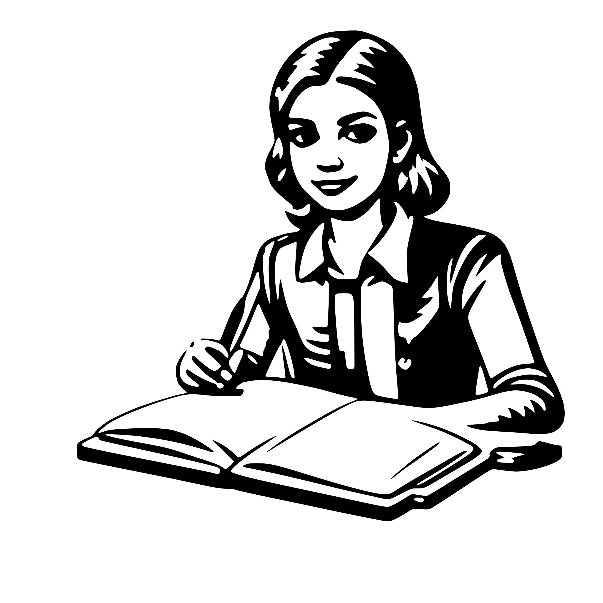 AI-generated SVG of 'making homework'