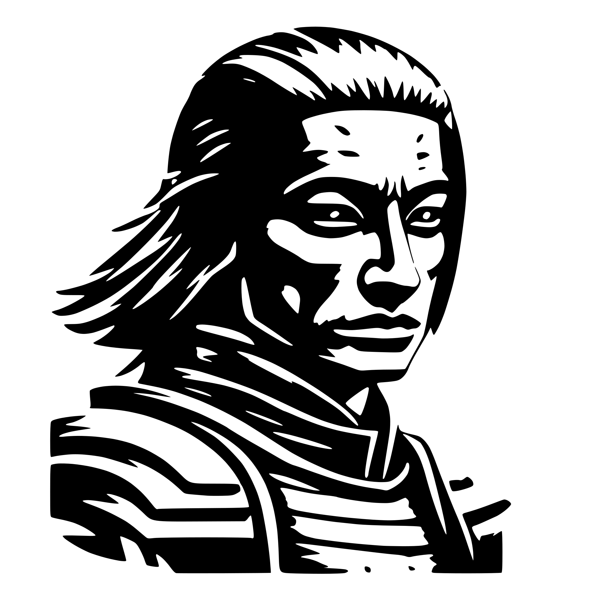AI-generated SVG of a samurai, face covered
