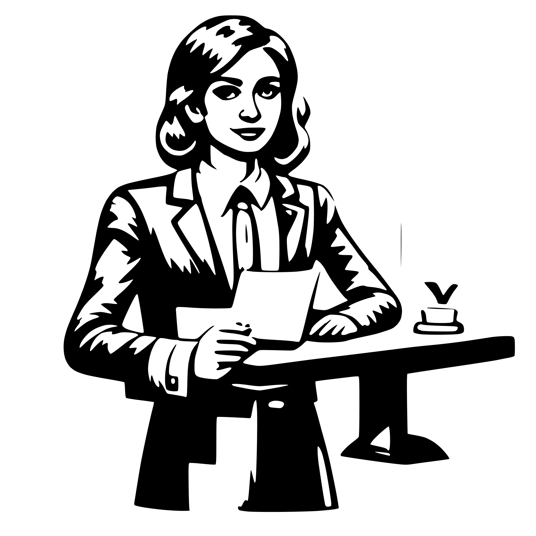 AI-generated SVG of a teacher
