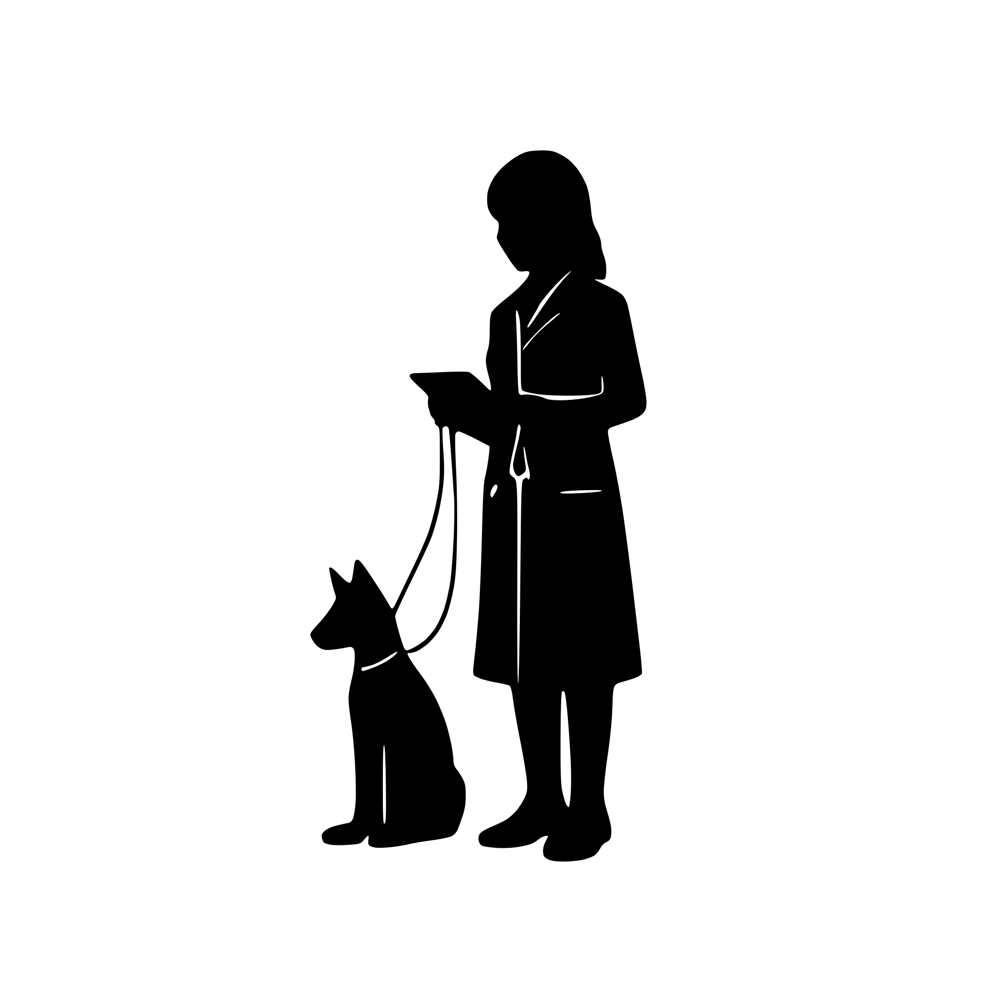 AI-generated SVG of a veterinarian with a stethoscope on their neck and with a pet