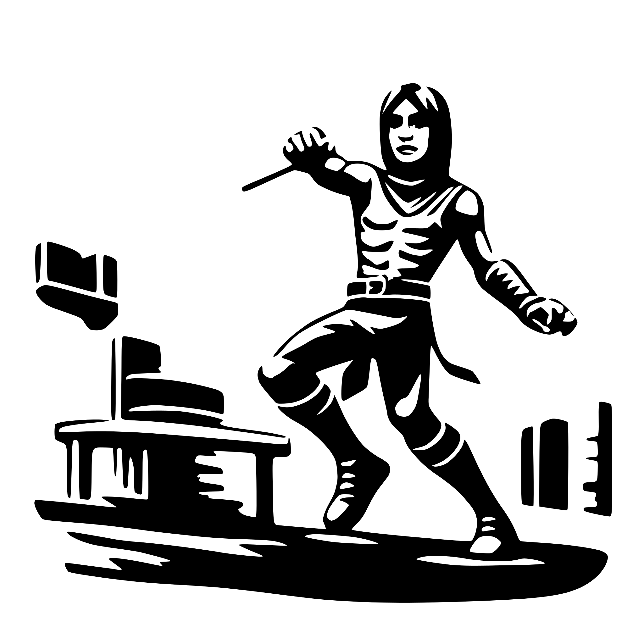 AI-generated SVG of 'american ninja warrior'