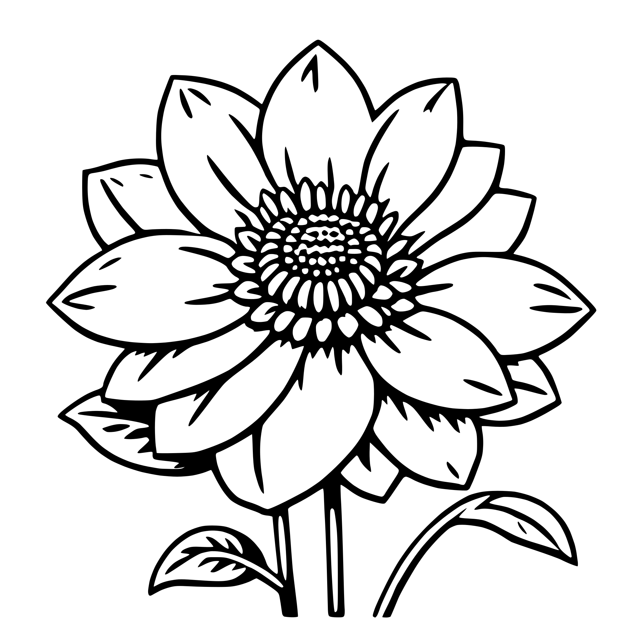 AI-generated SVG of 'dahlia'