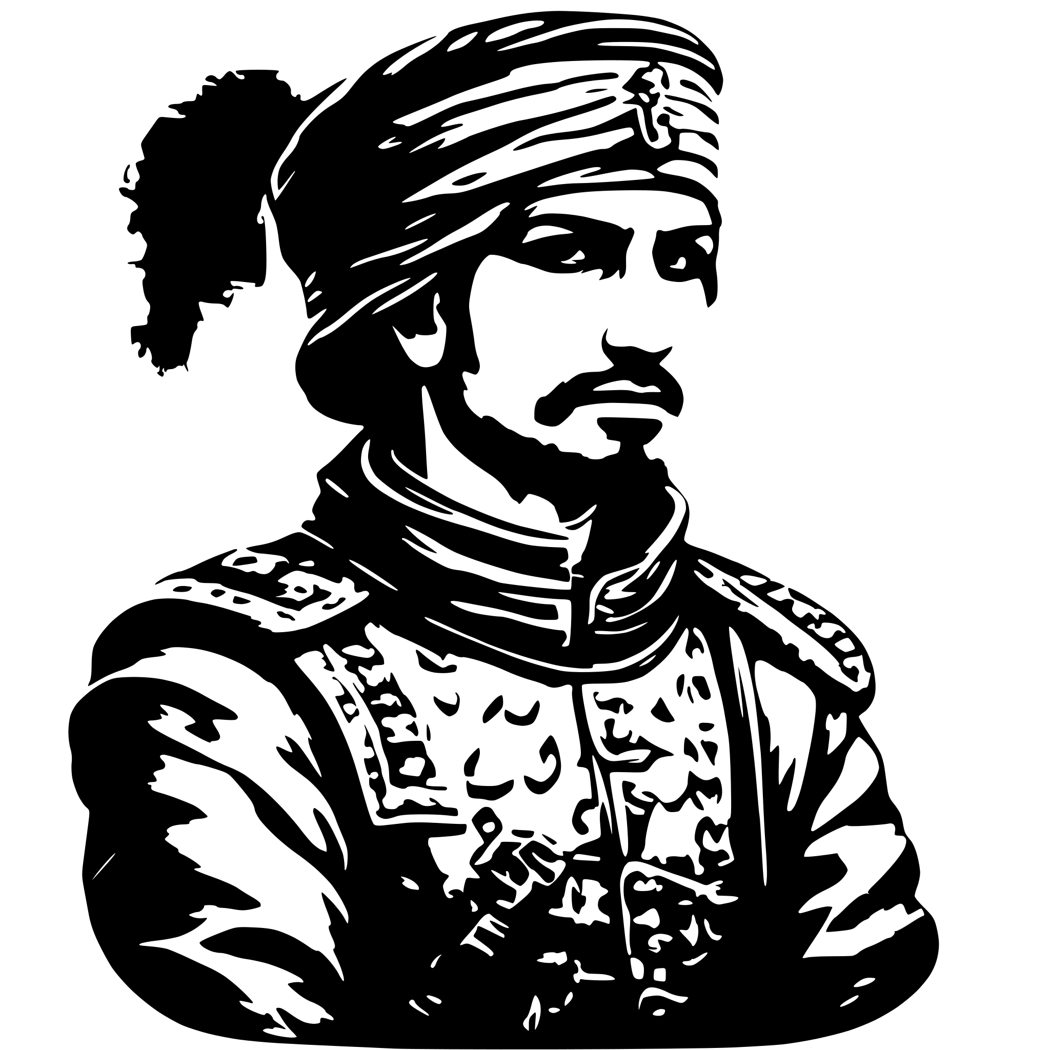 AI-generated SVG of 'an Ottoman soldier'