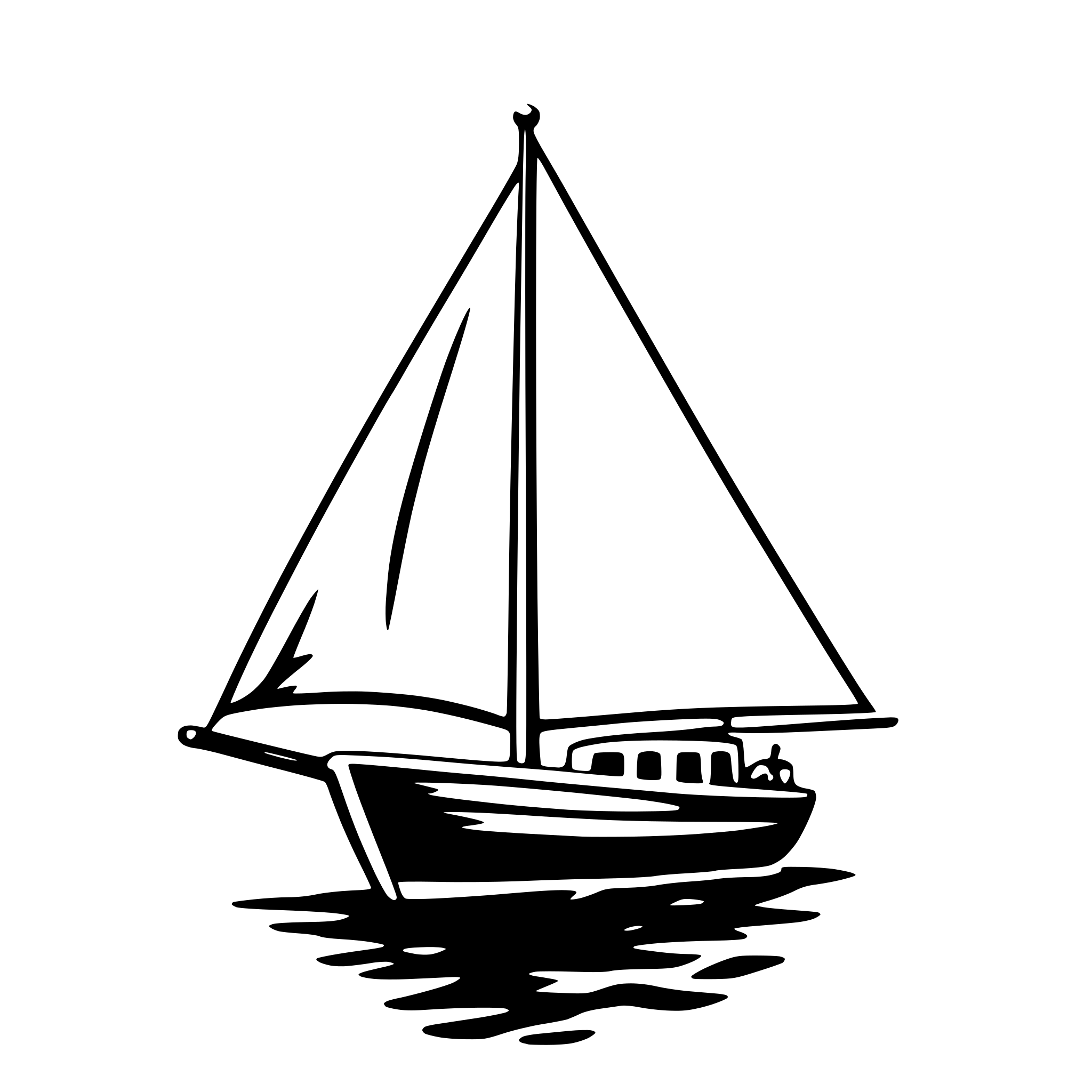 AI-generated SVG of a sailboat on ocean