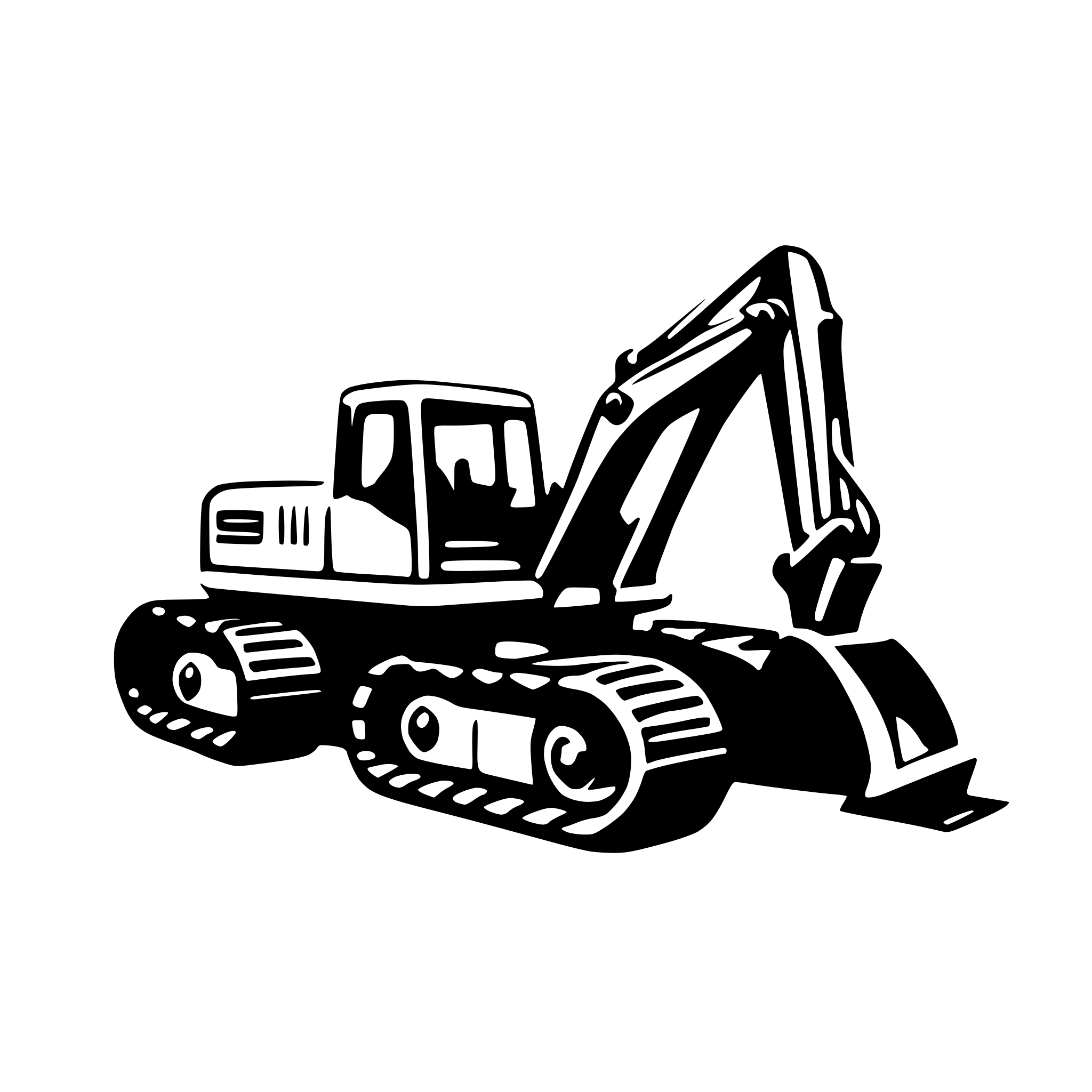 AI-generated SVG of a excavator