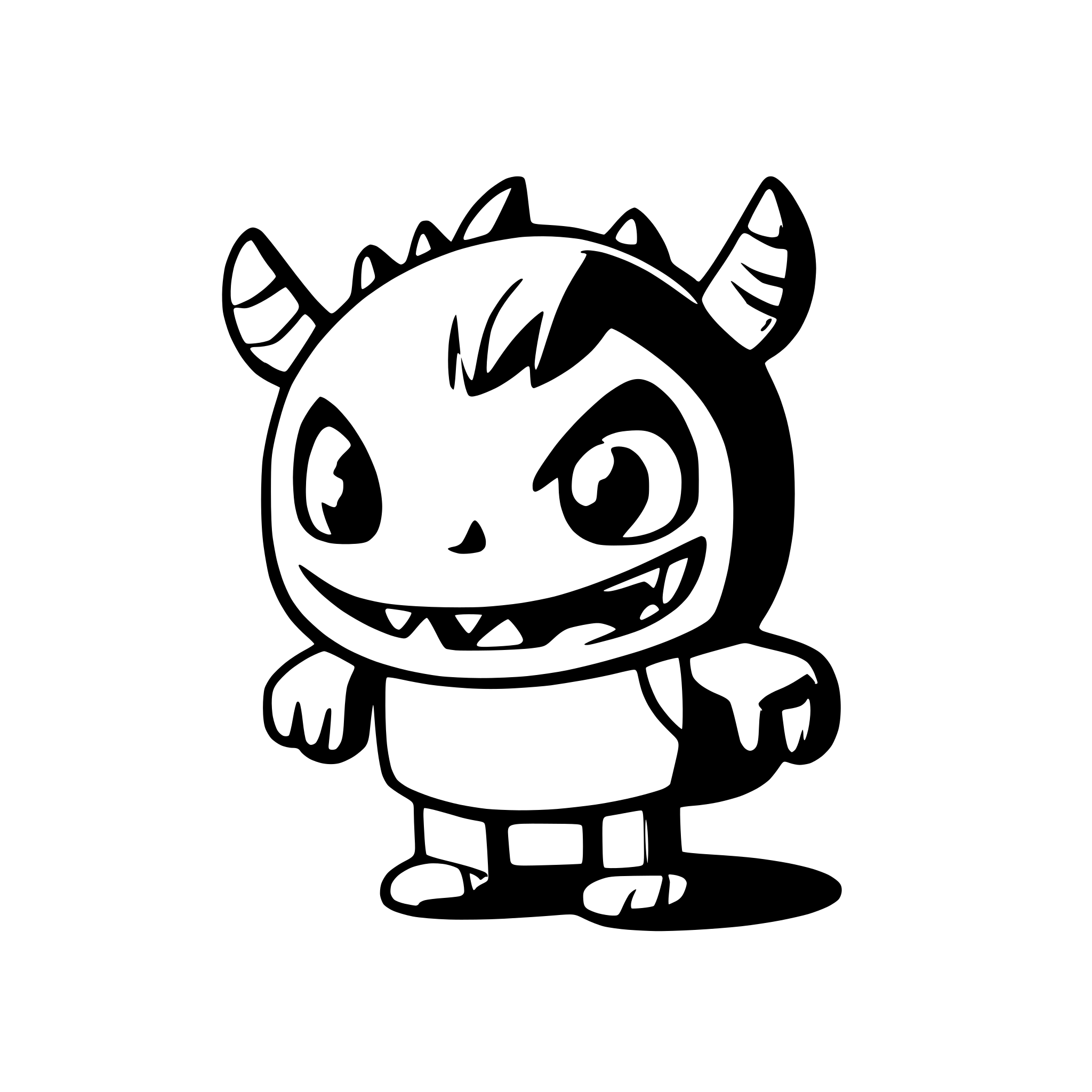 AI-generated SVG of a monster