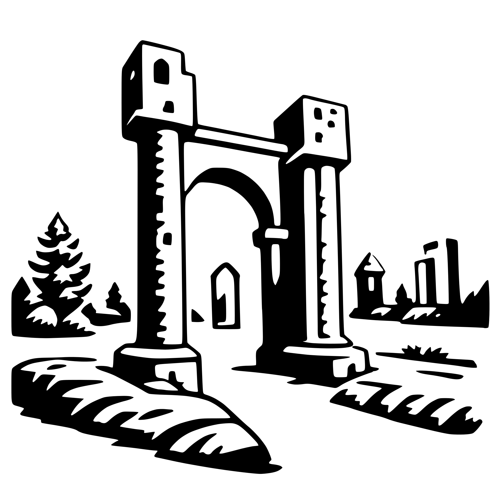 AI-generated SVG of a exploring ancient ruins