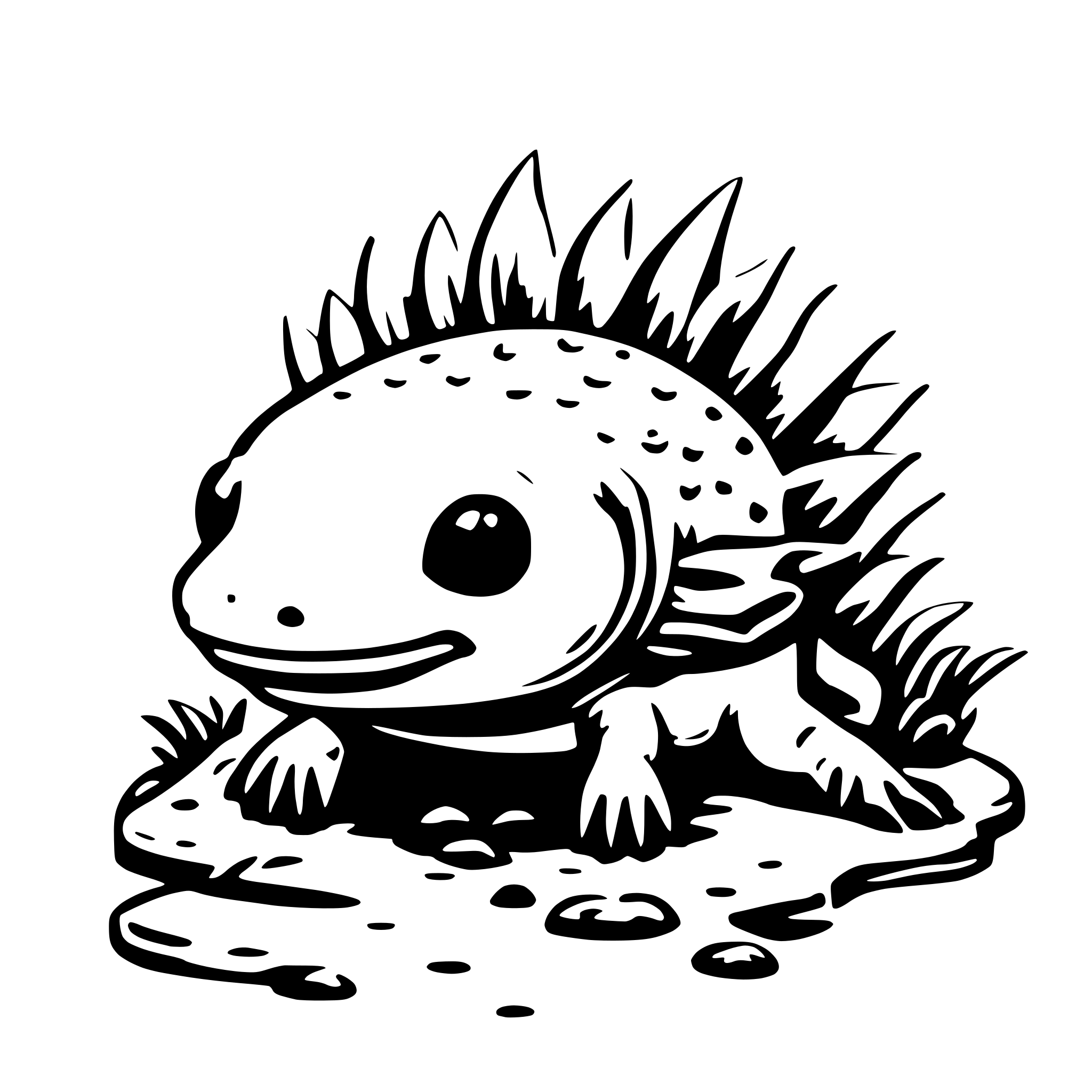 AI-generated SVG of a Axolotl