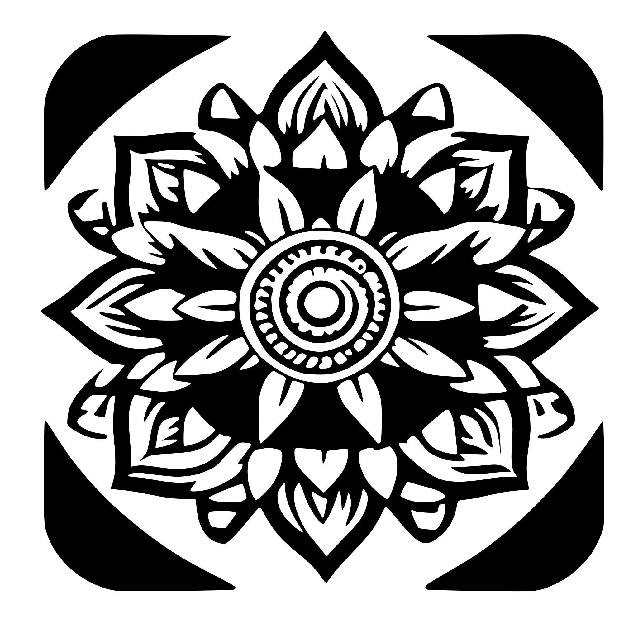 AI-generated SVG of a mandala