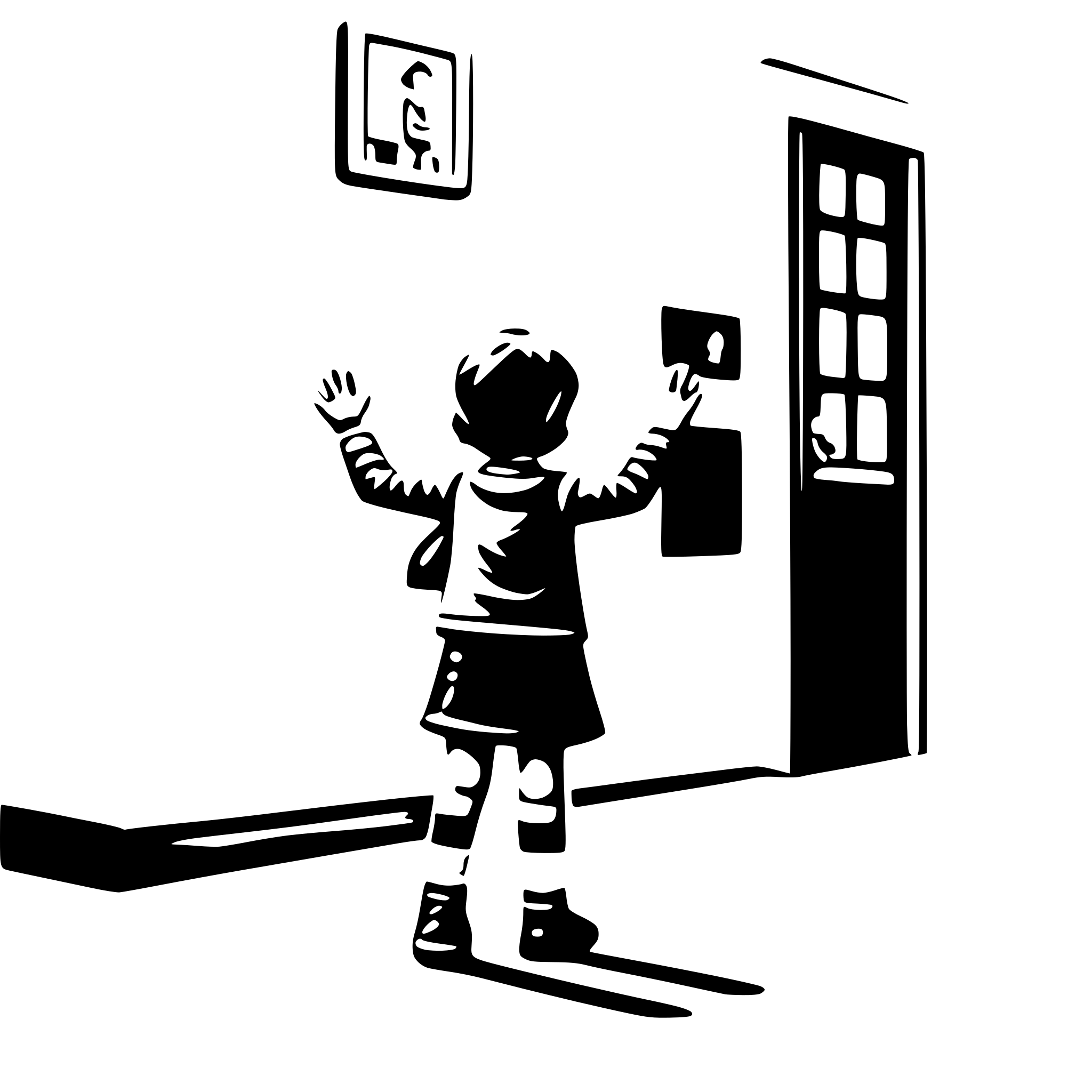 AI-generated SVG of a Toddler saying goodbye to the kindergarden