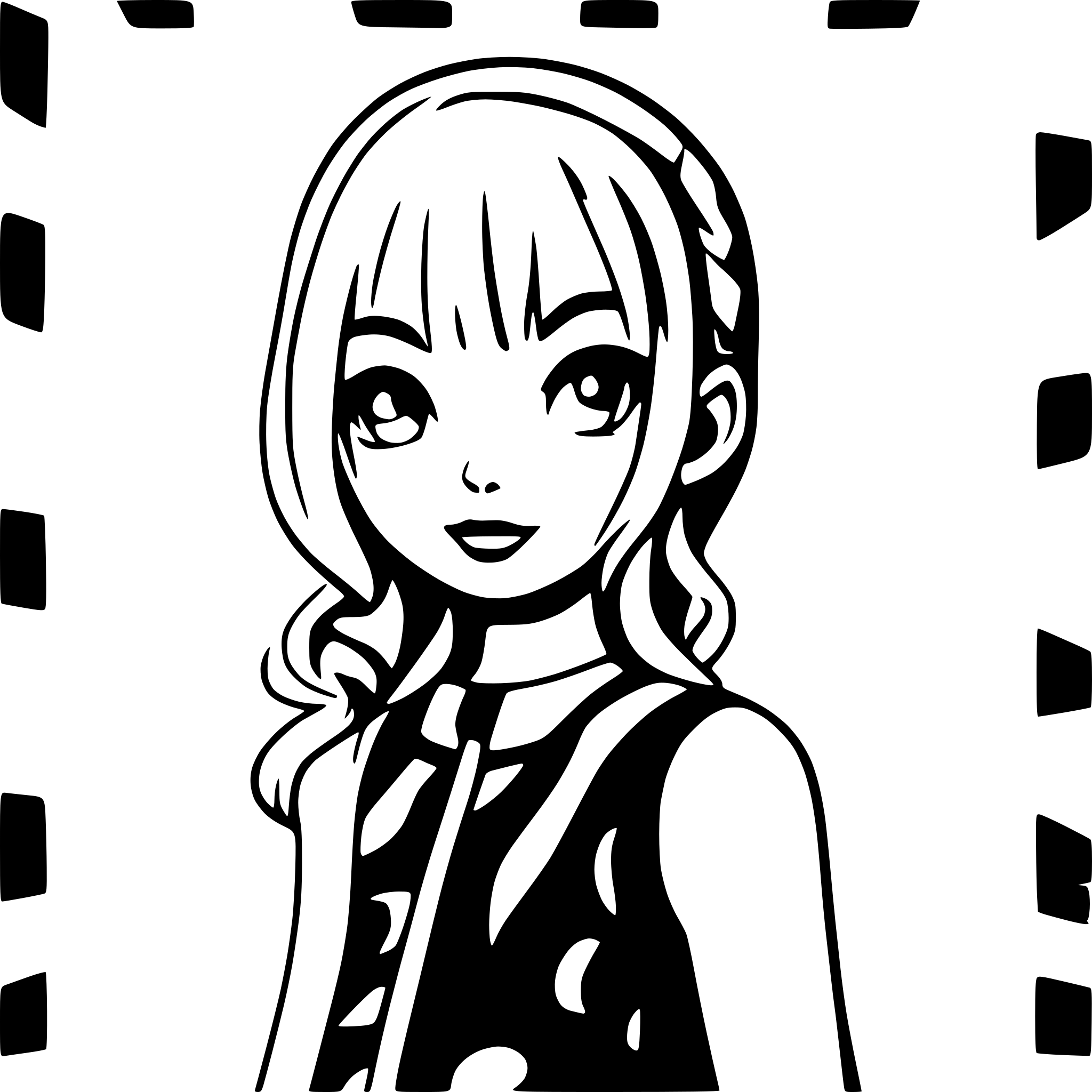 AI-generated SVG of 'anime girl'