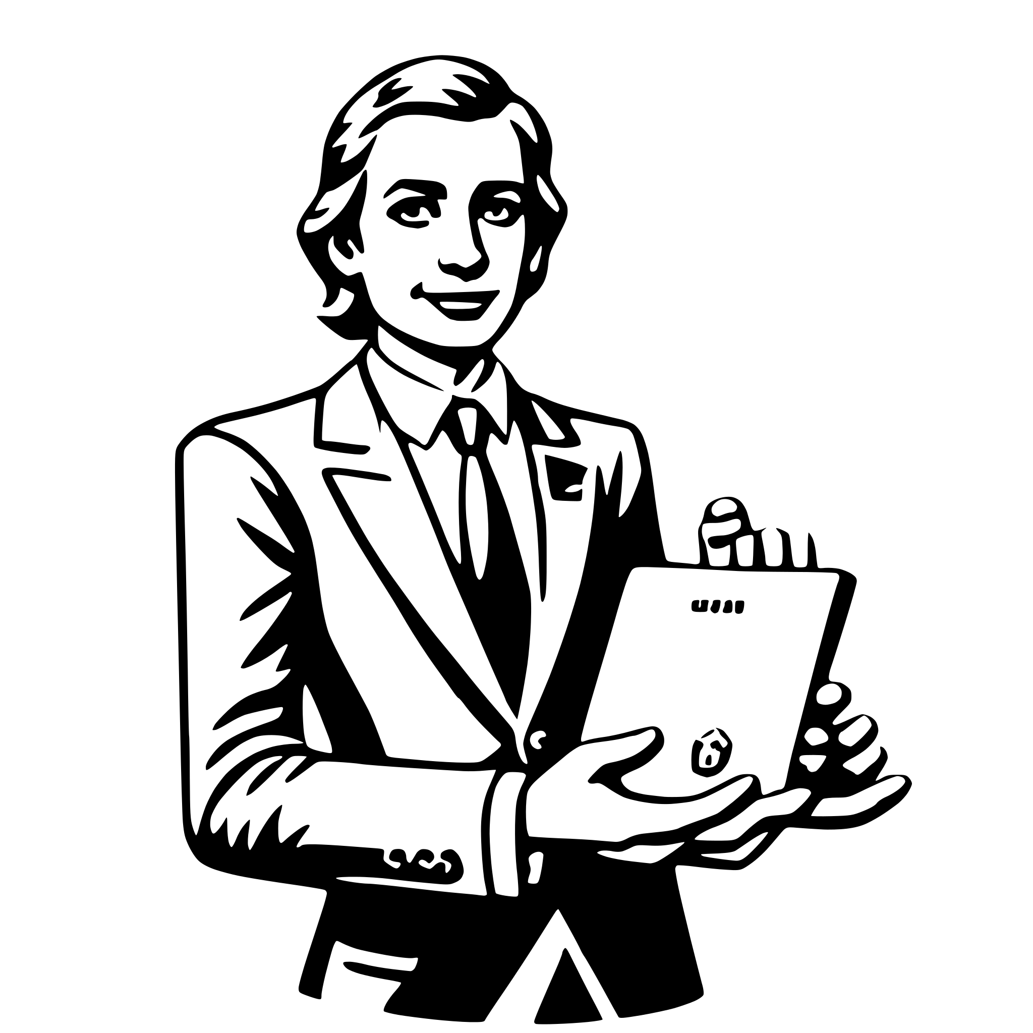AI-generated SVG of a banker