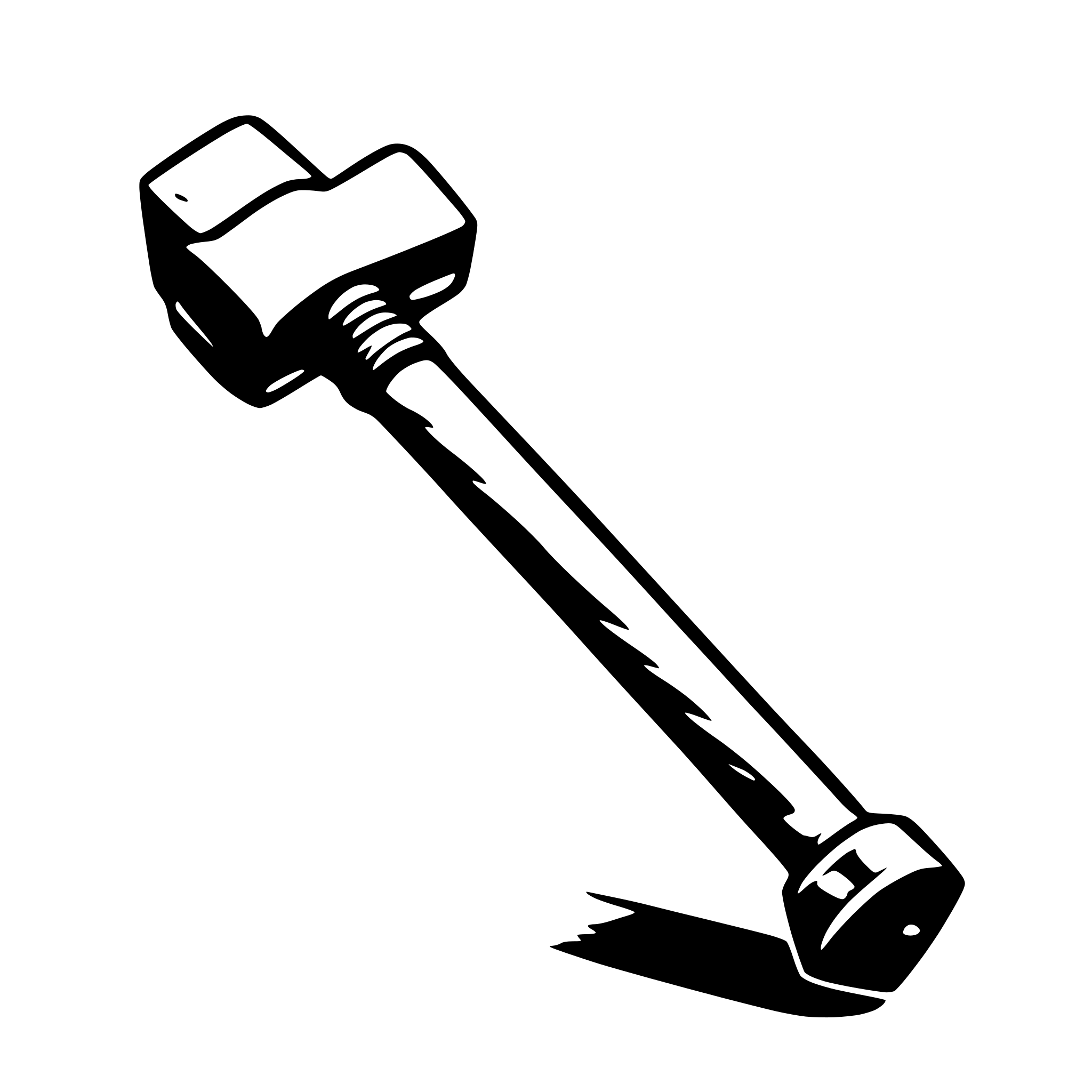 AI-generated SVG of a a modern sledgehammer with a short handle
