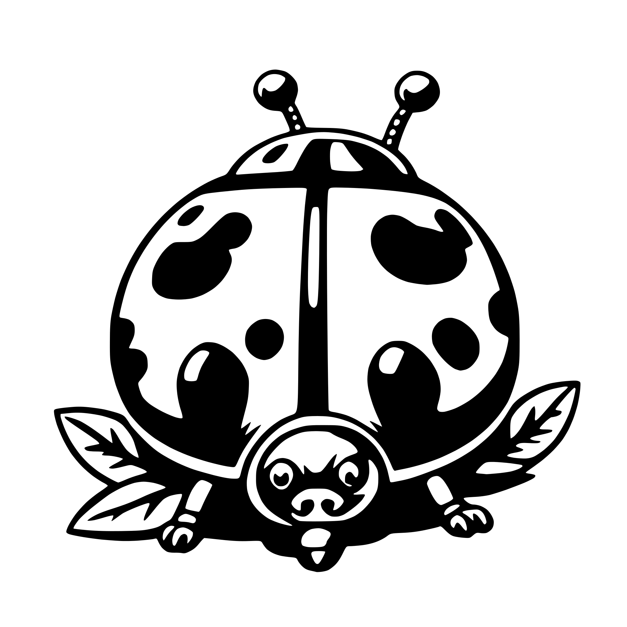 AI-generated SVG of a ladybug