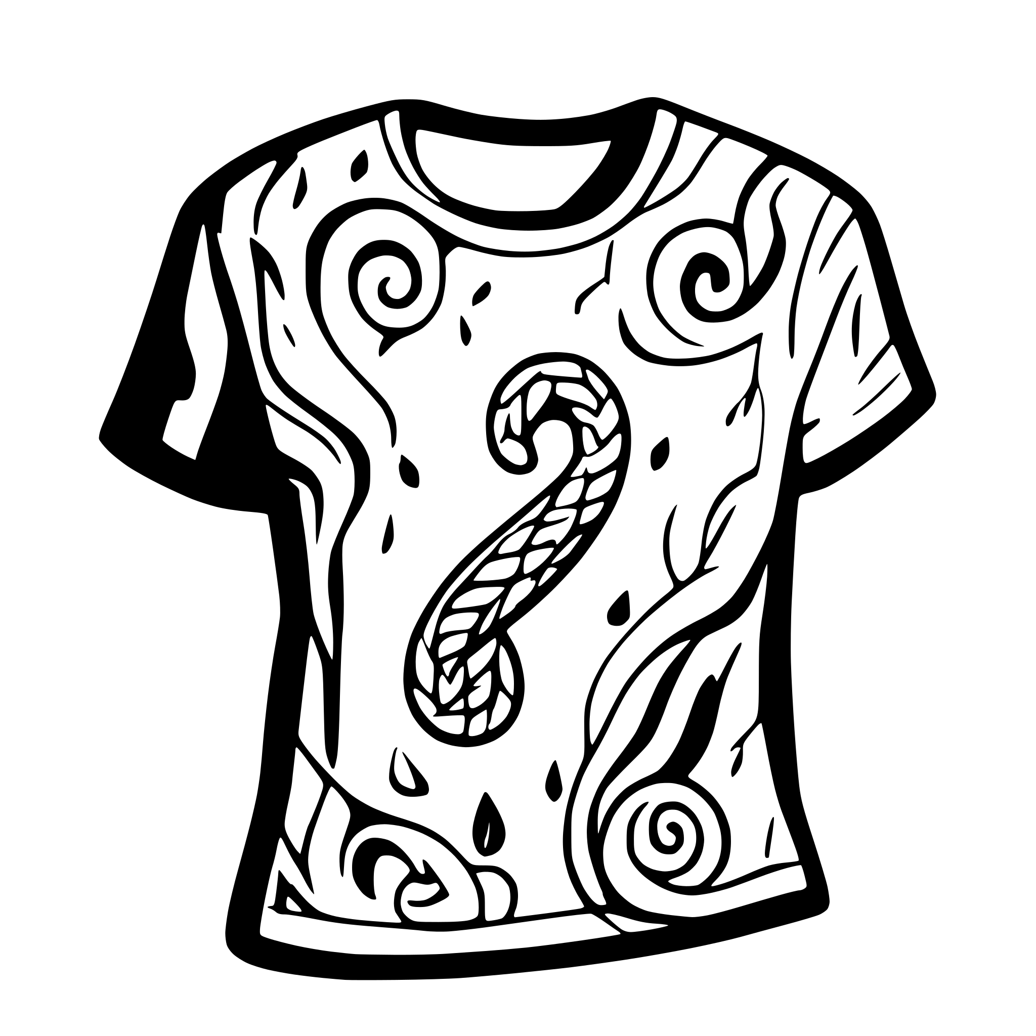 AI-generated SVG of a Shirt design inspired by the infinity symbol