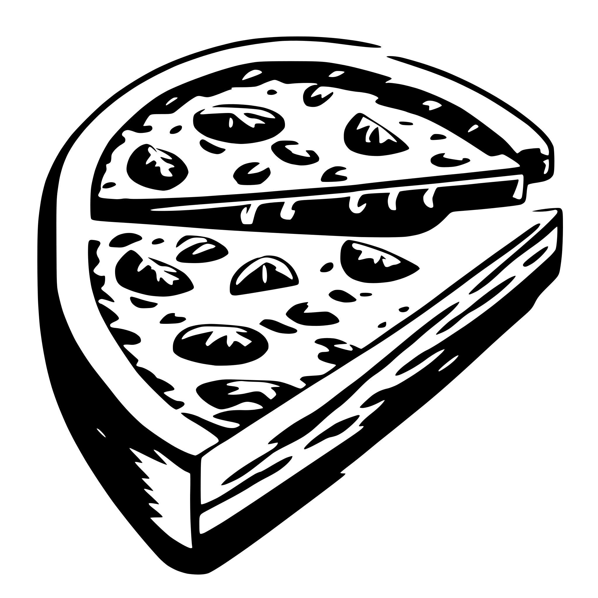 AI-generated SVG of 'one slice of pzza'