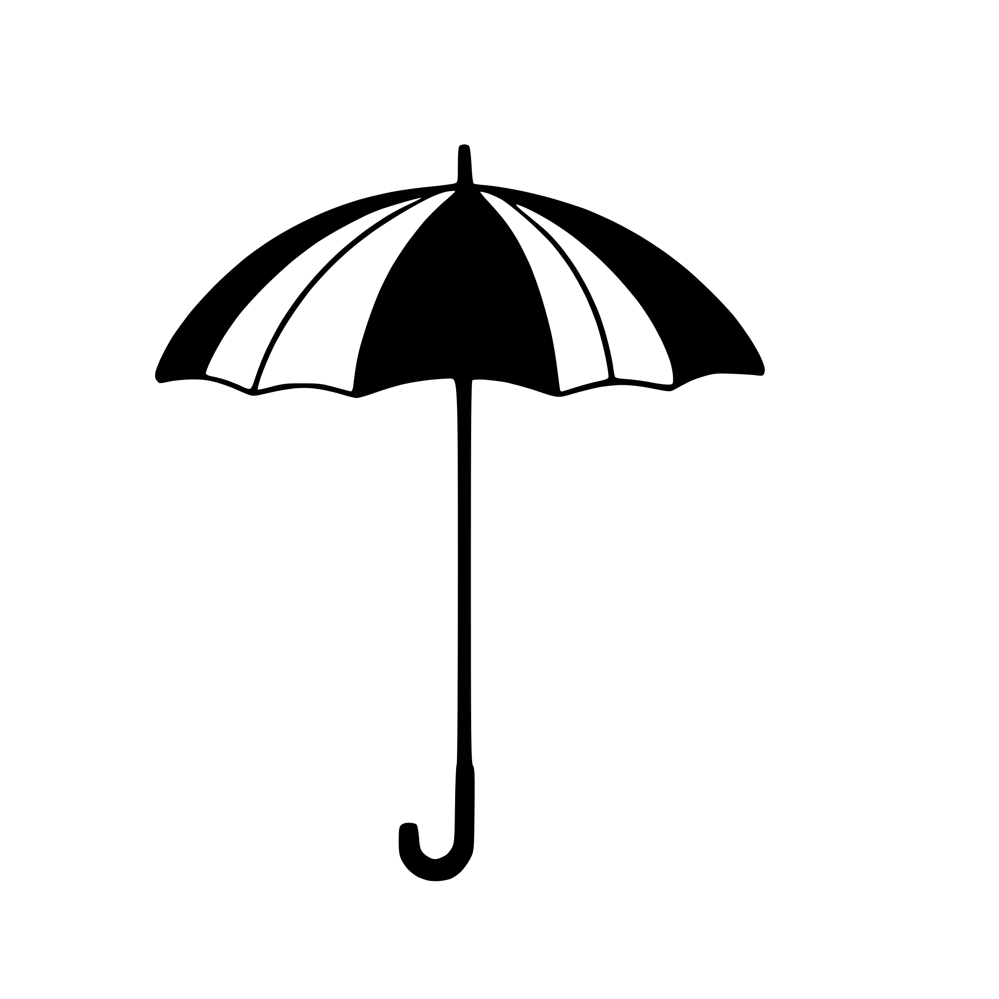 AI-generated SVG of 'umbrella in heavy rain'