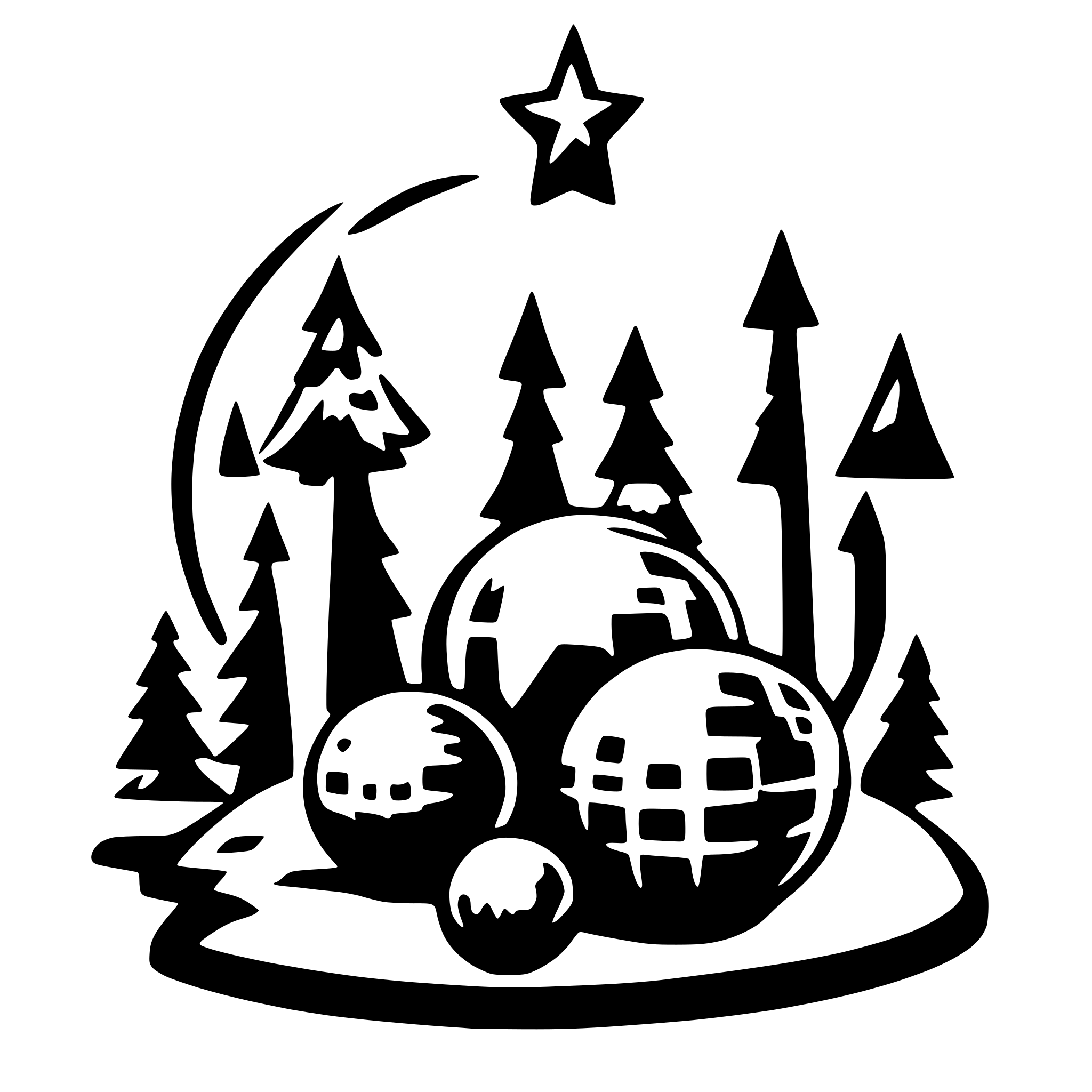 AI-generated SVG of 'christmas tree balls on it'