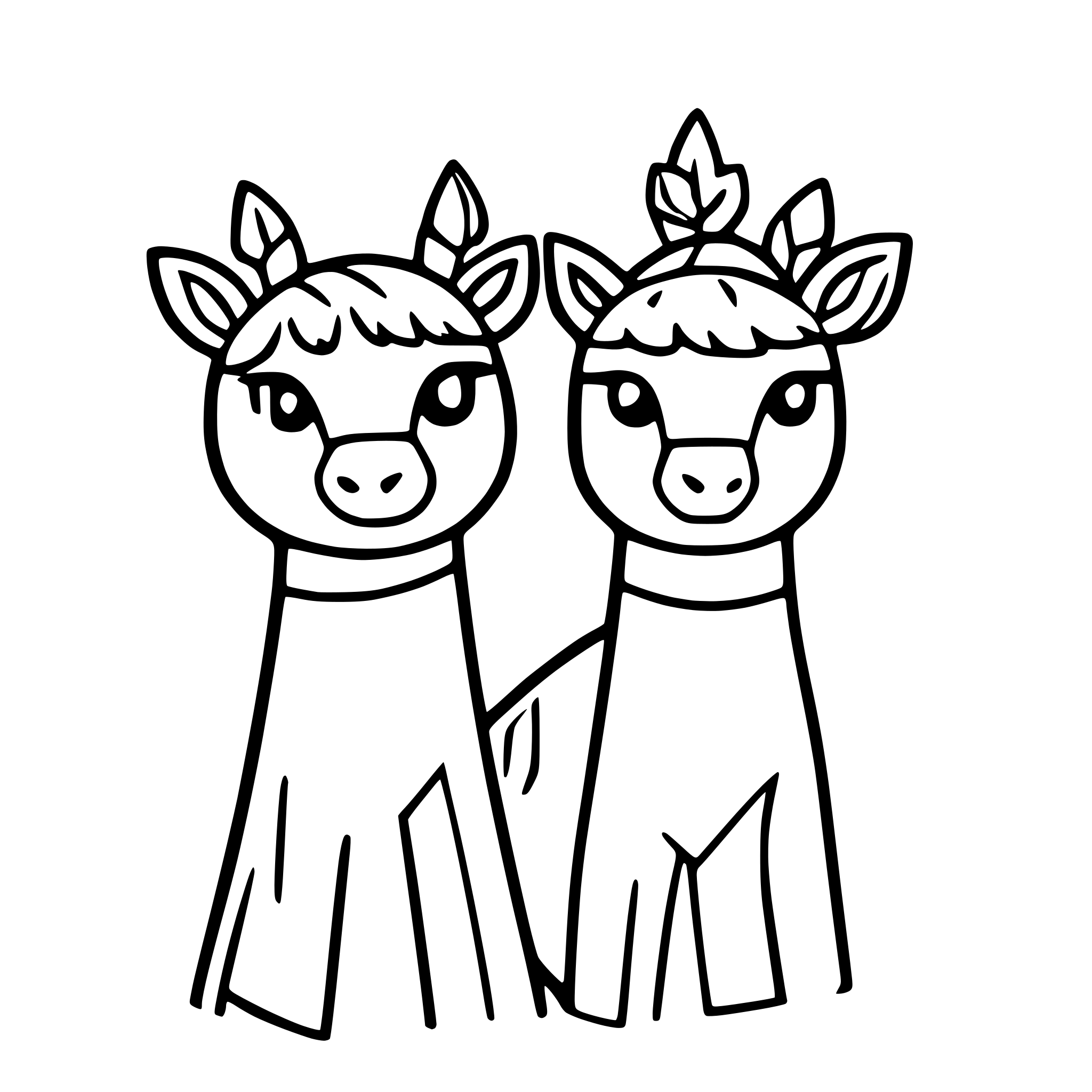 AI-generated SVG of a three christmas vibe lamas