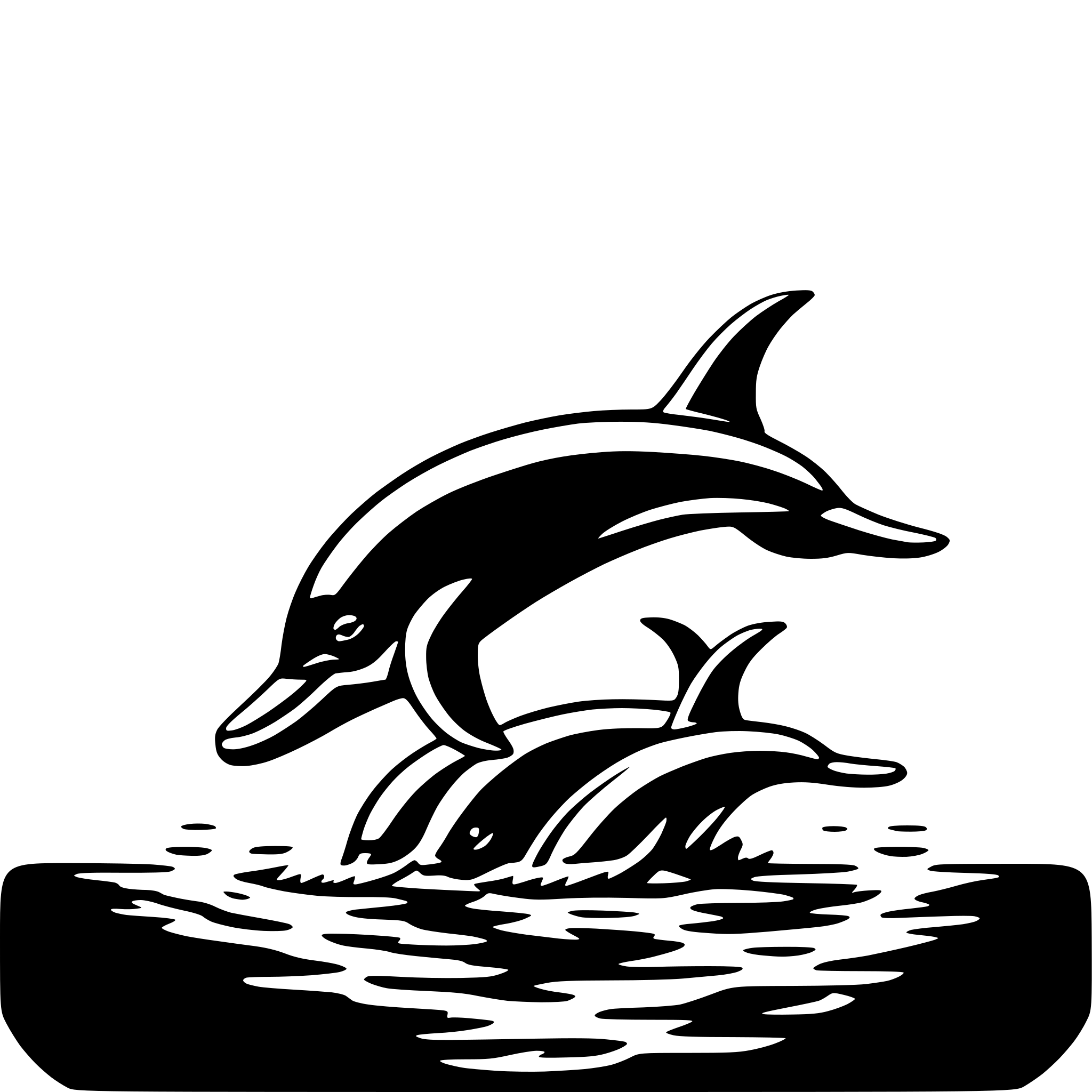 AI-generated SVG of a dolphin pod