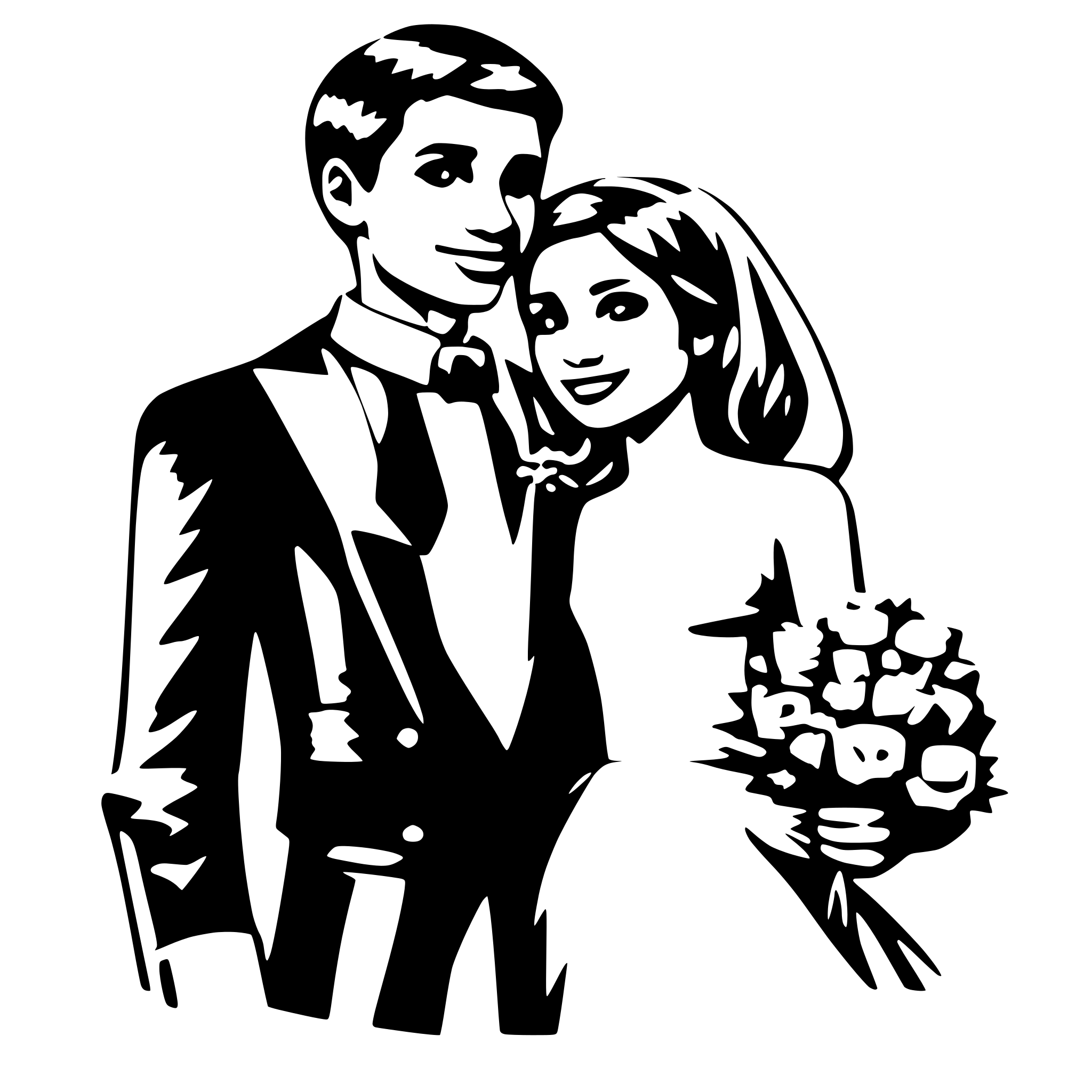AI-generated SVG of 'wedding couple with baby'