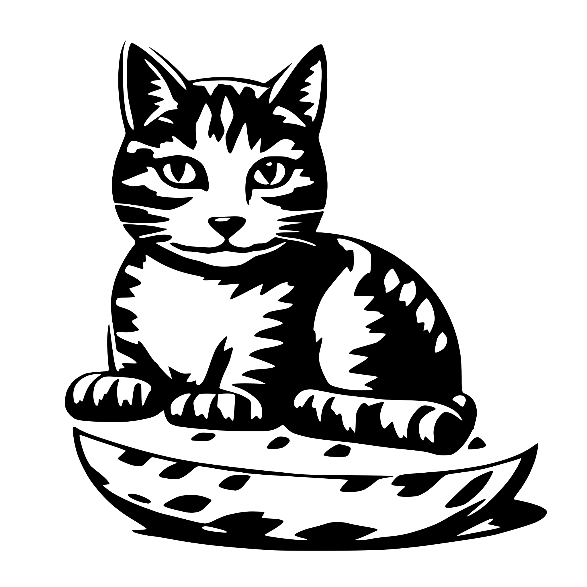 AI-generated SVG of 'cat sitting on a watermelon'