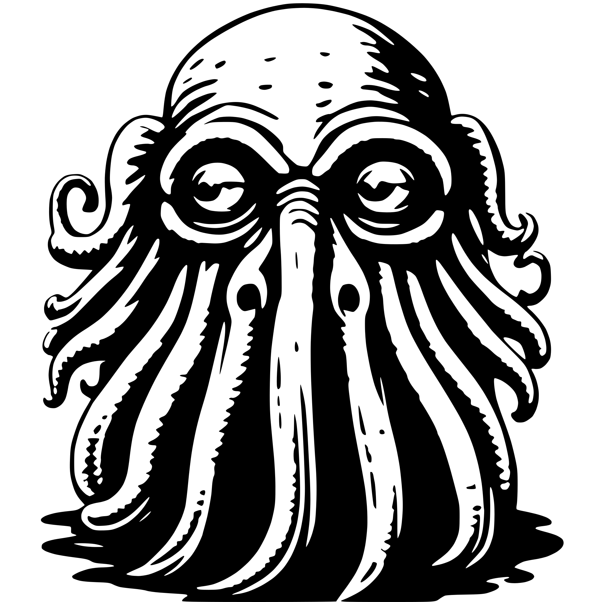 AI-generated SVG of a cthulhu disappointed