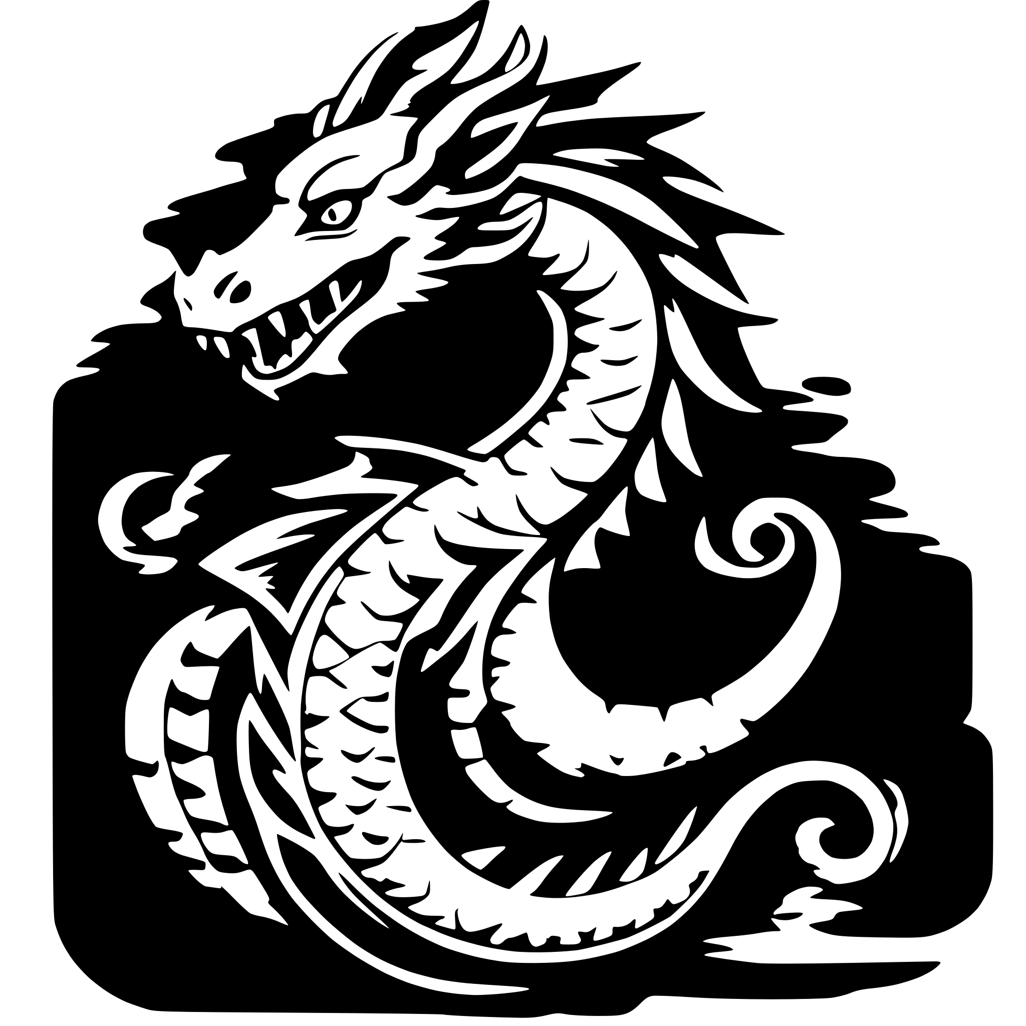 AI-generated SVG of 'Vietnamese dragon motifs with mythical designs'