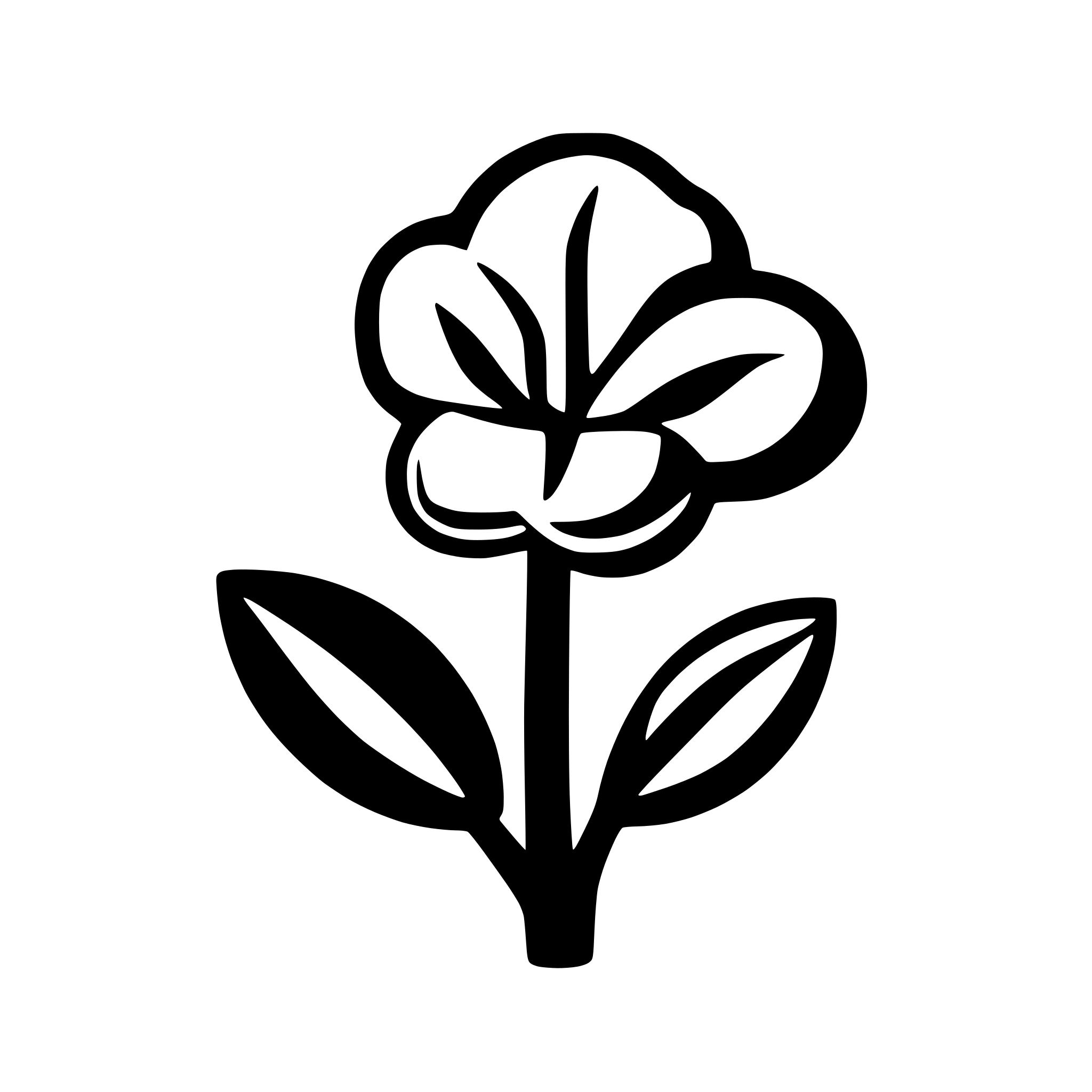 AI-generated SVG of a orchid flower siluette icon