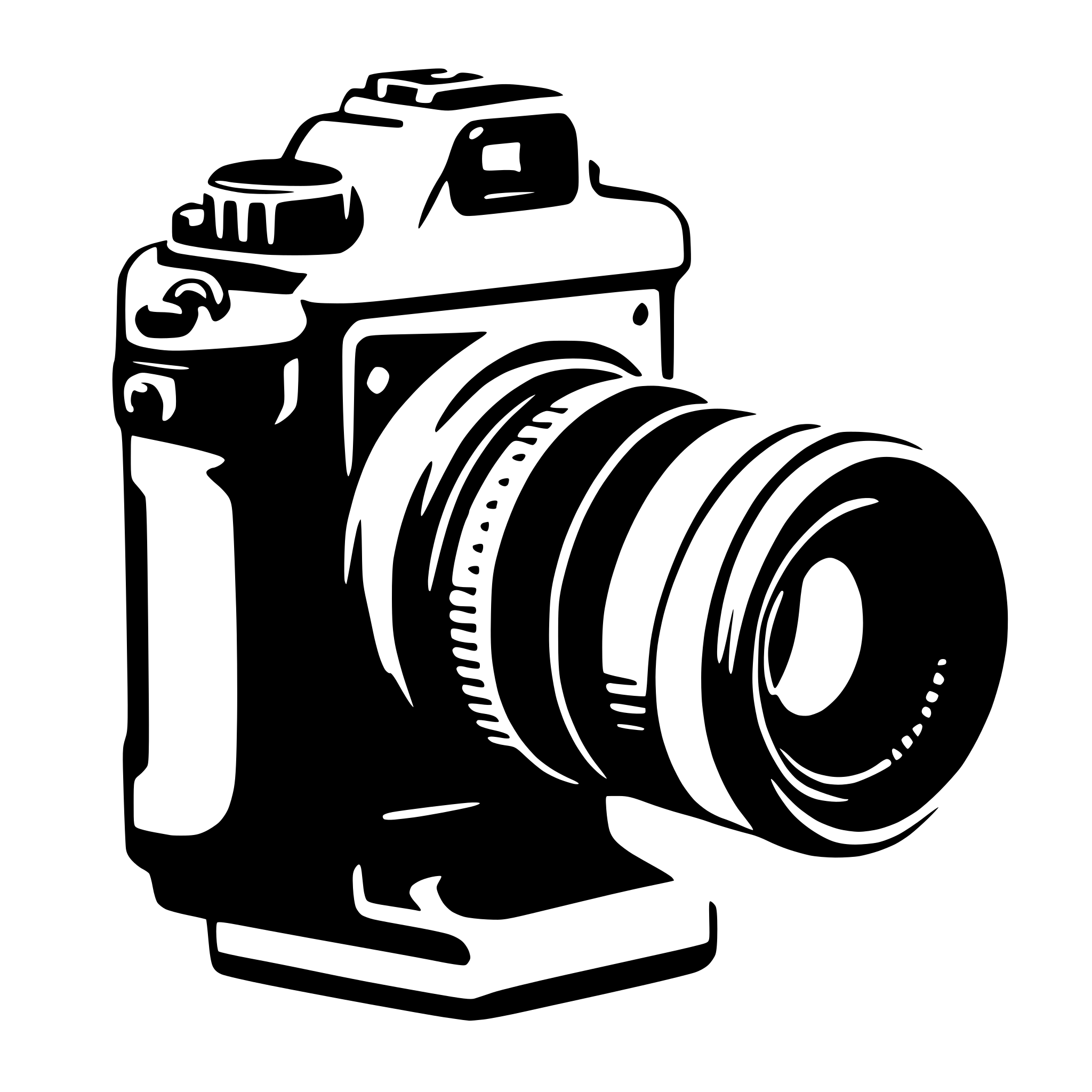 AI-generated SVG of 'part of photo camera DSLR canon'