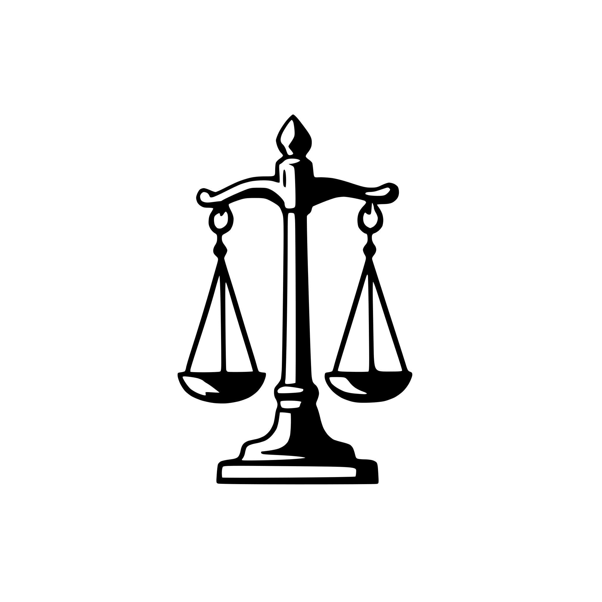 AI-generated SVG of a color lawyer scales