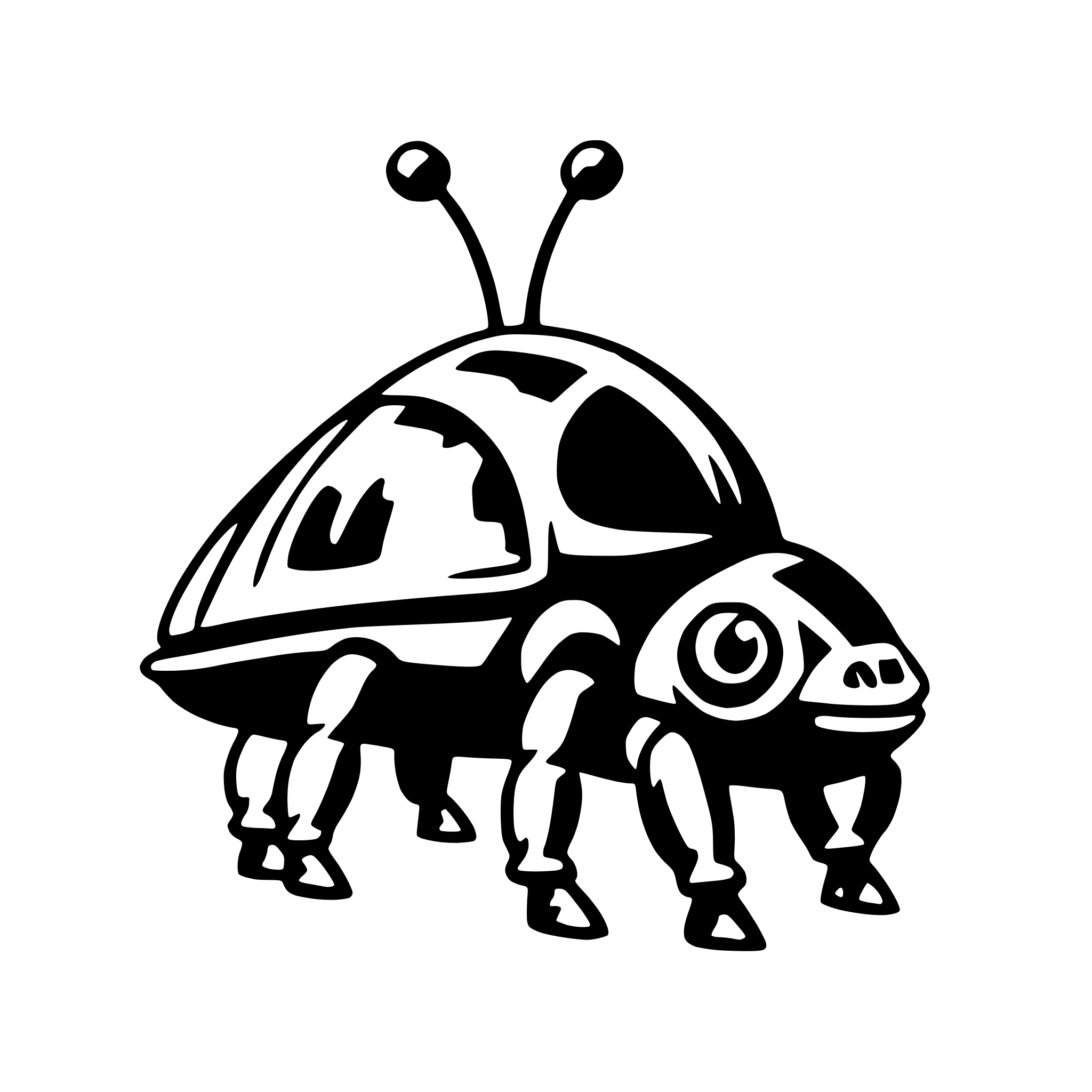 AI-generated SVG of 'beetle with bowtie'